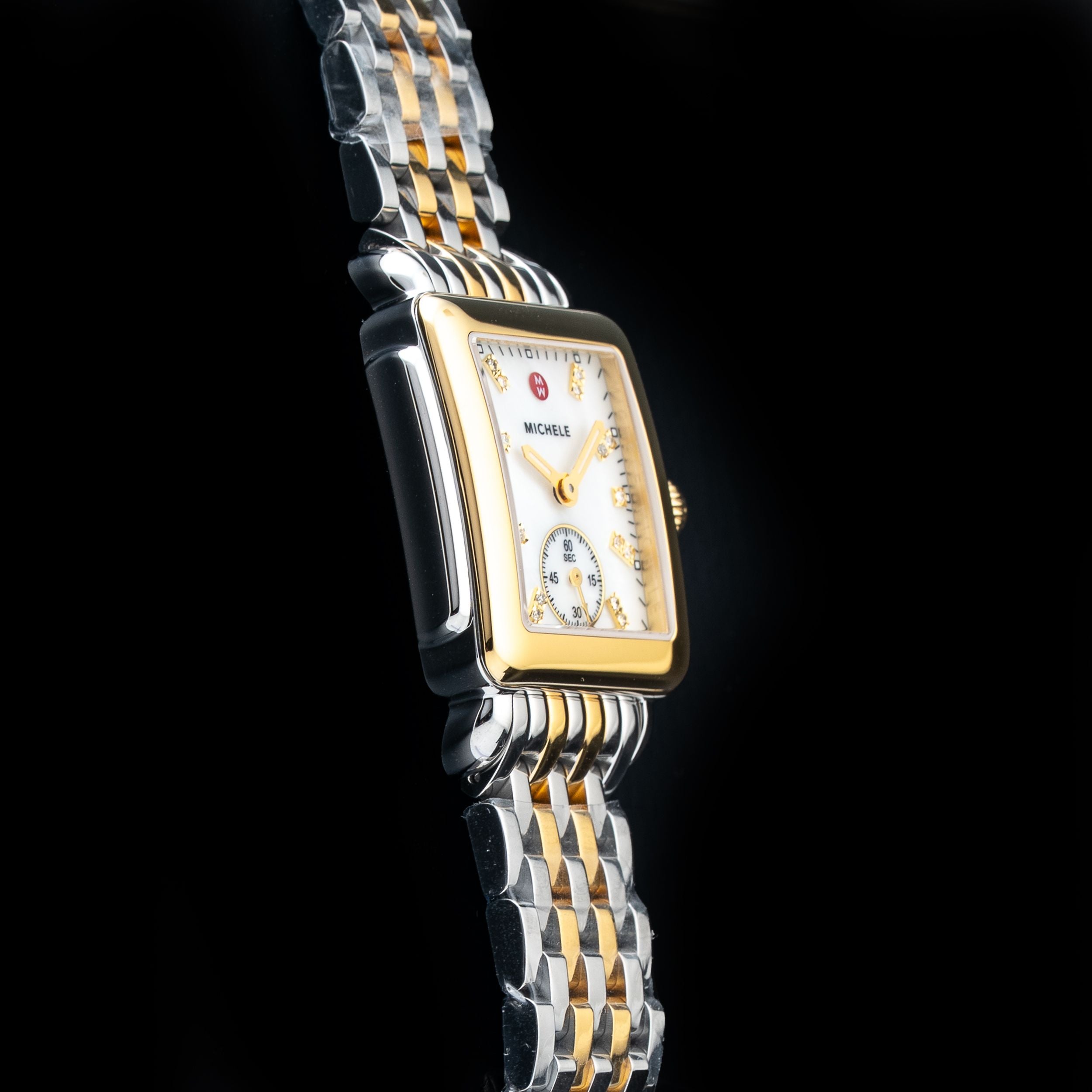 Michele Deco Mid Two-Tone Diamond Dial Watch MWW06V000042