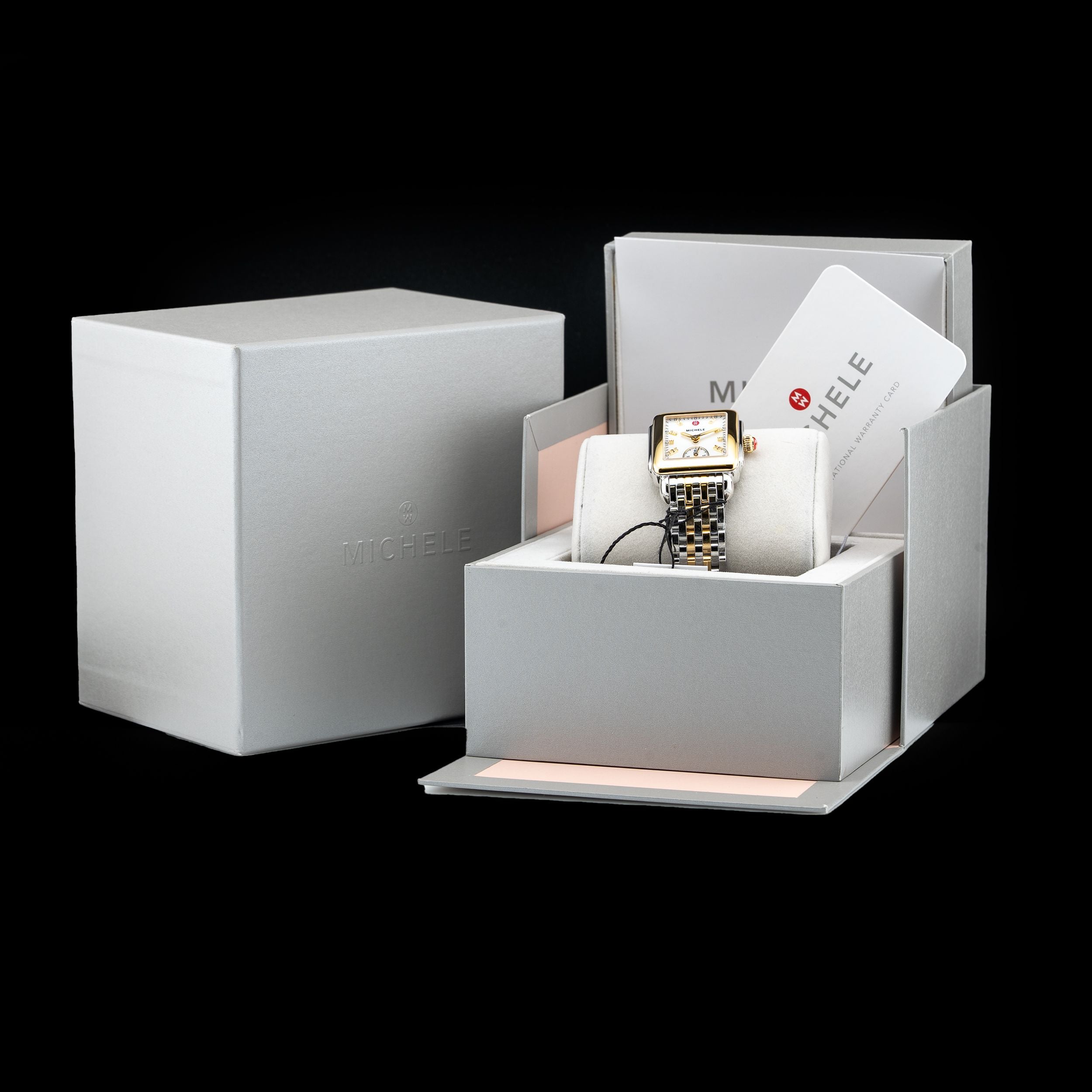 Michele Deco Mid Two-Tone Diamond Dial Watch MWW06V000042
