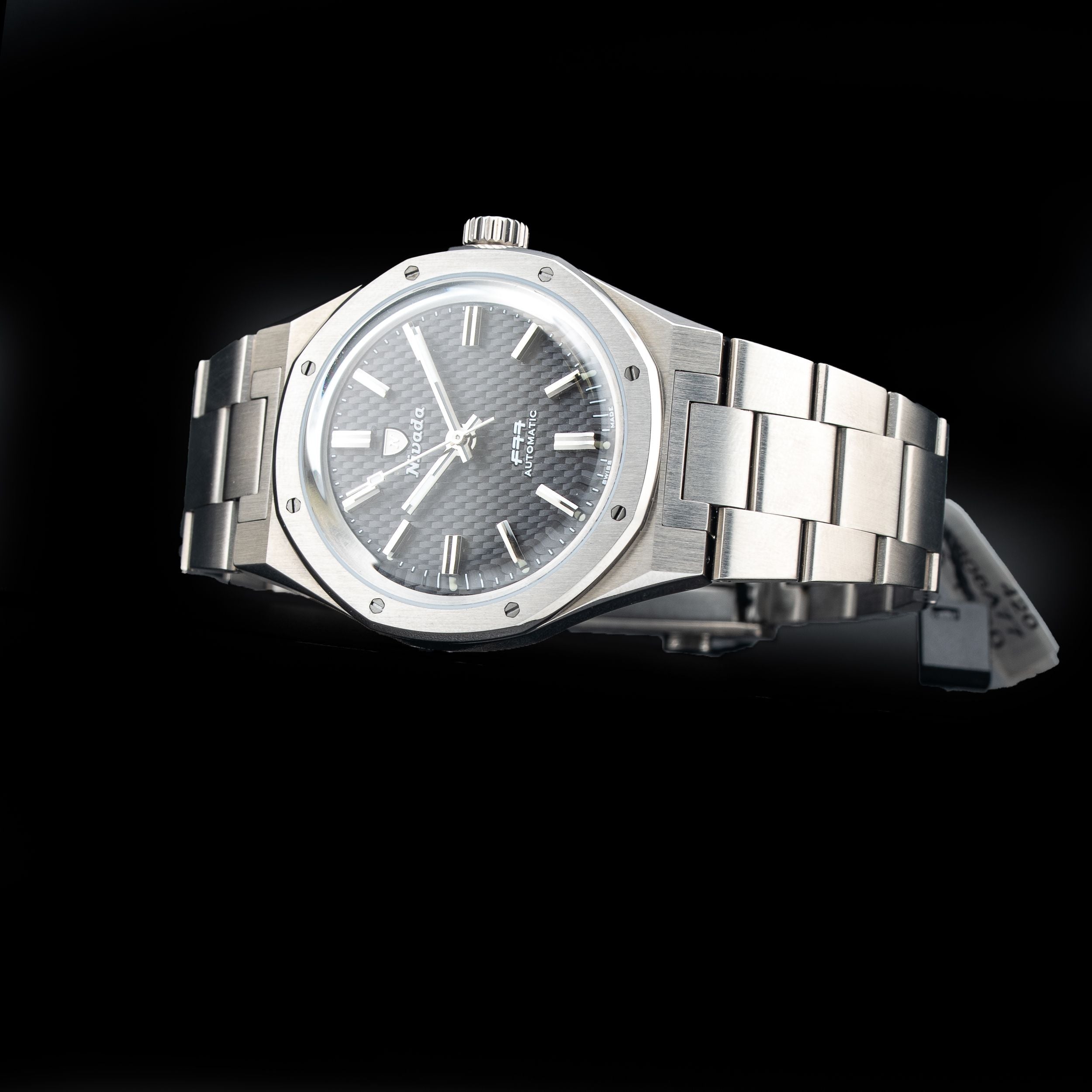 Nivada Grenchen F77 Anthracite Titanium On Bracelet 68006A77