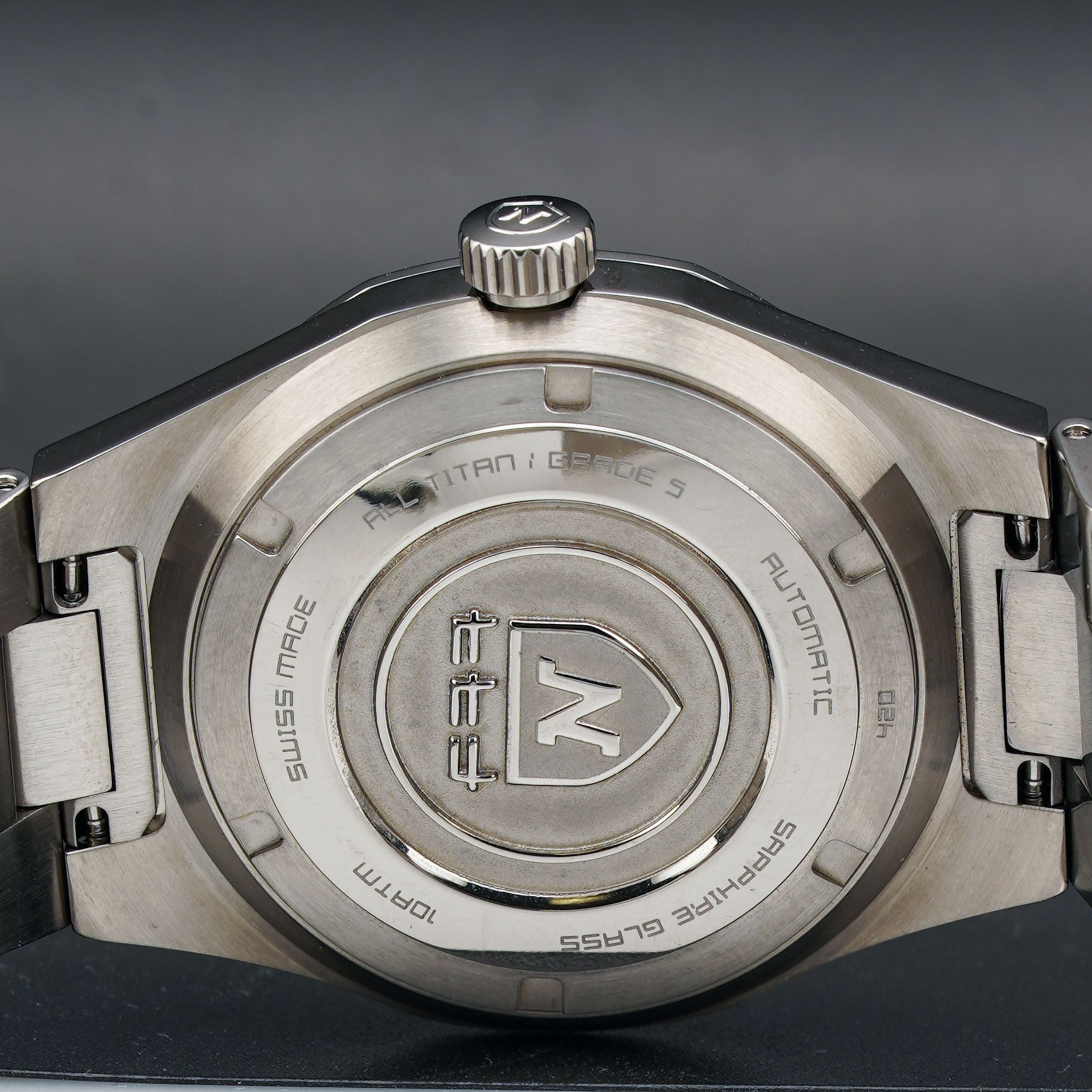 Nivada Grenchen F77 Anthracite Titanium On Bracelet 68006A77