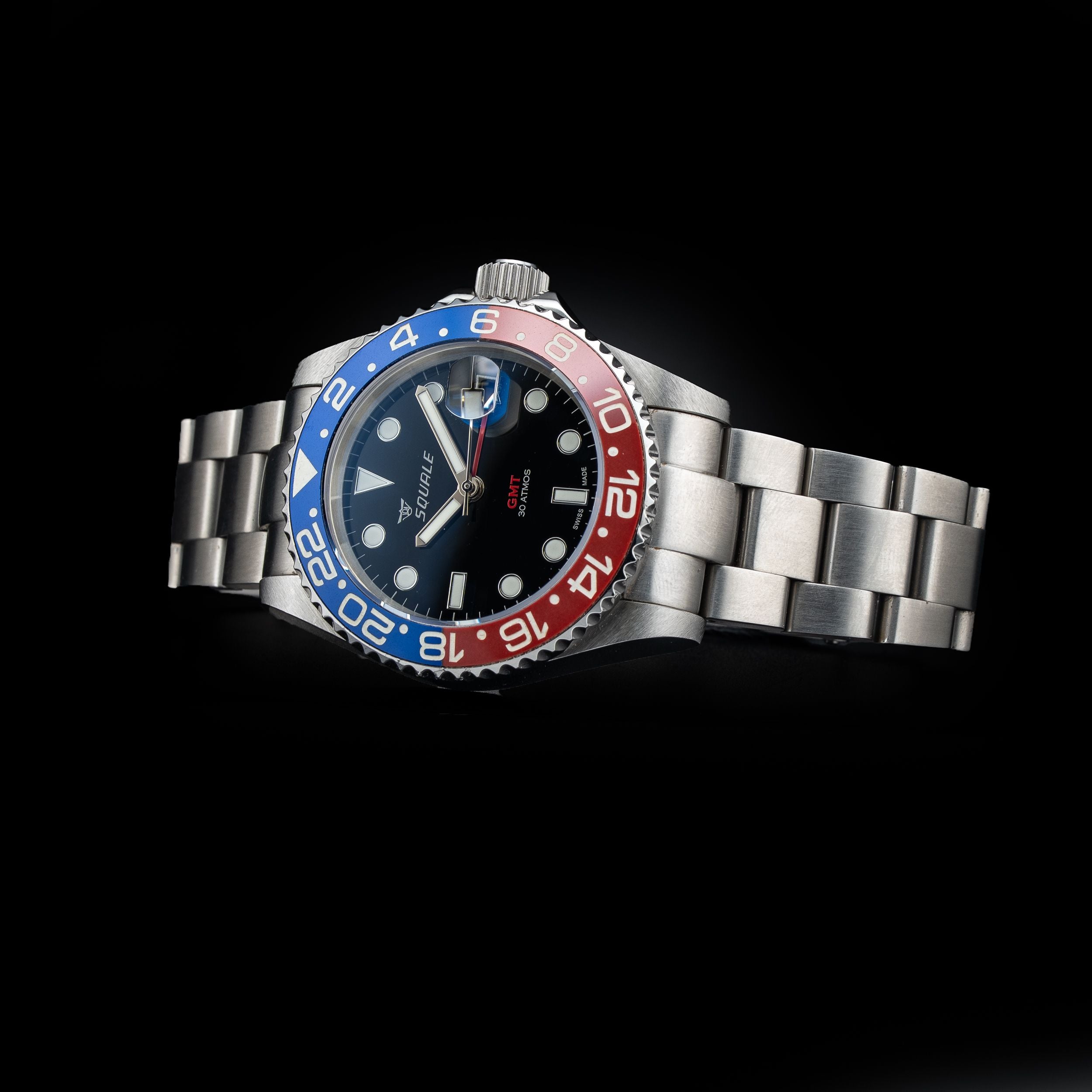 Squale SU126710BLRO 1545 GMT Blue/Red Bezel