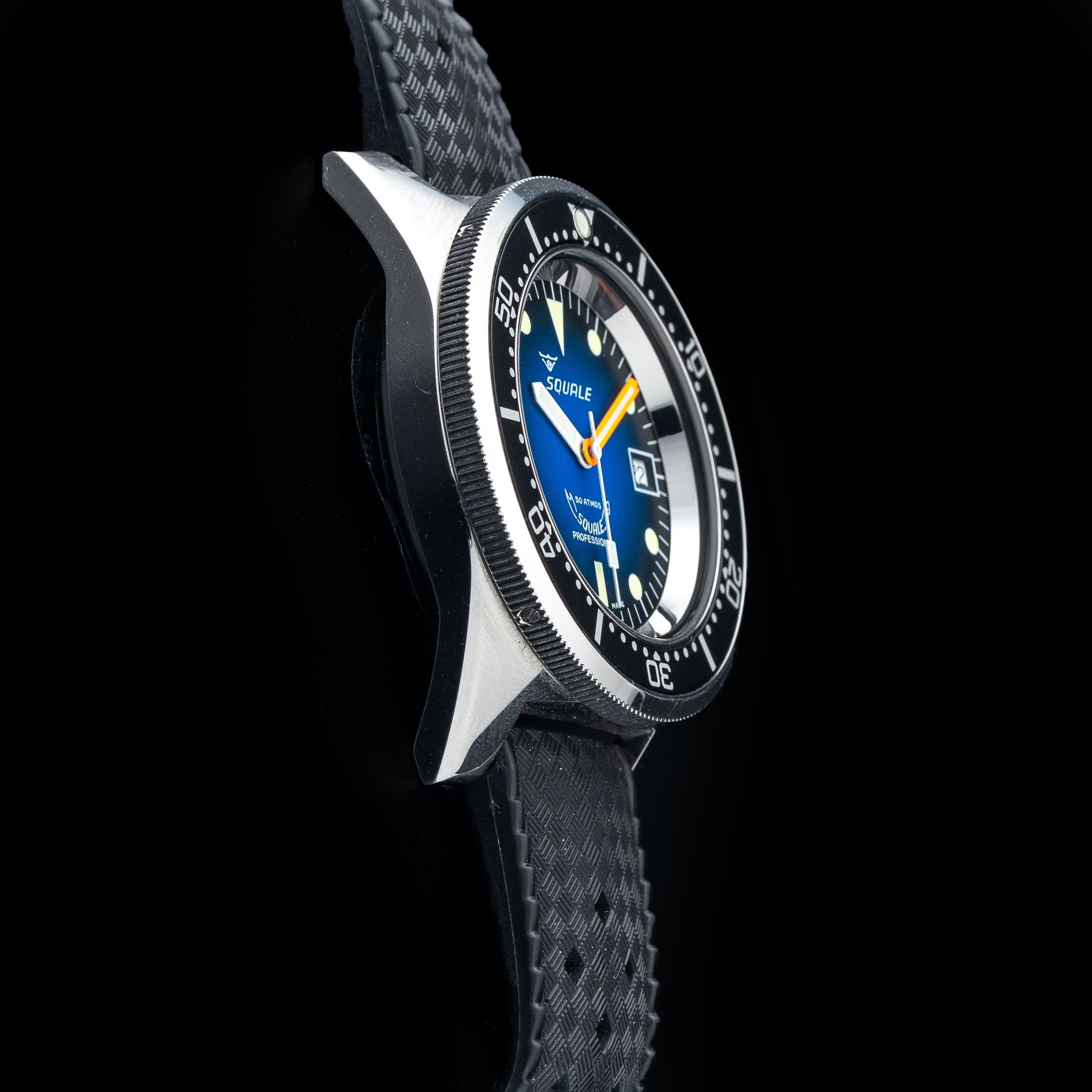 Squale 500M 1521 Blue On Rubber Strap 1521PROFD.HT
