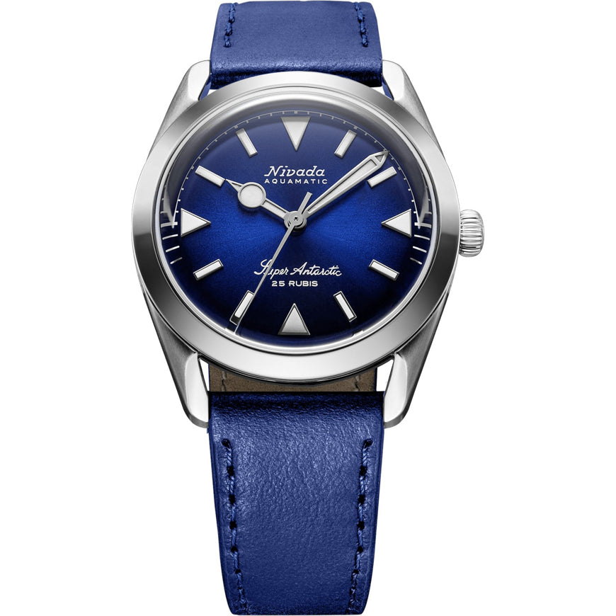 Nivada Grenchen Super Antarctic Blue On Blue Strap 32075A49