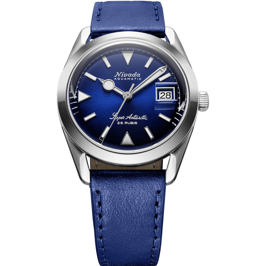 Nivada Grenchen Super Antarctic Blue On Blue Strap 32076A49