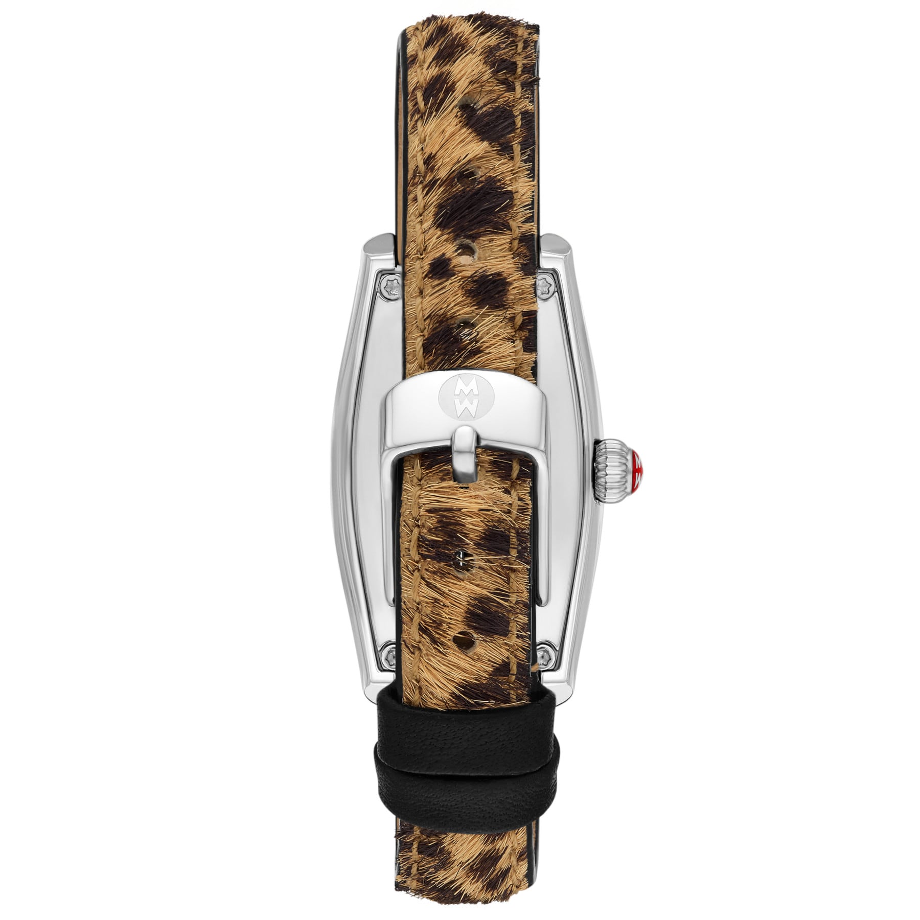 Michele Women's Special Edition Coquette Diamond Stainless Steel Leopard Print Pony Hair Watch, MWW08B000284