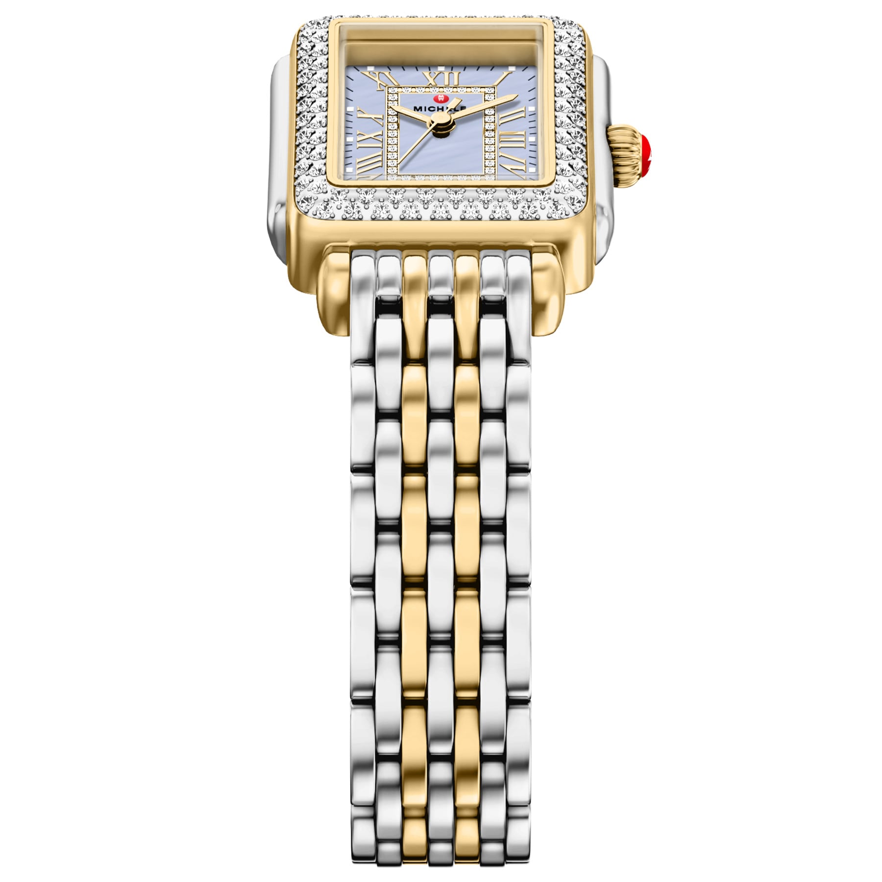 Michele Women's Deco Madison Mini Diamond Two-Tone 18K Gold-Plated Watch, MWW06D000176
