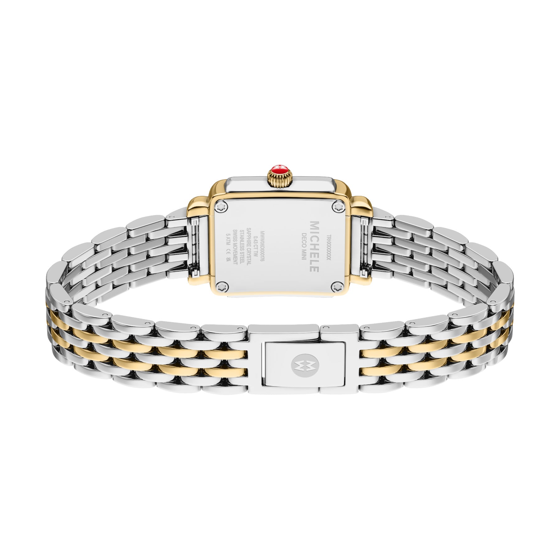 Michele Women's Deco Madison Mini Diamond Two-Tone 18K Gold-Plated Watch, MWW06D000176