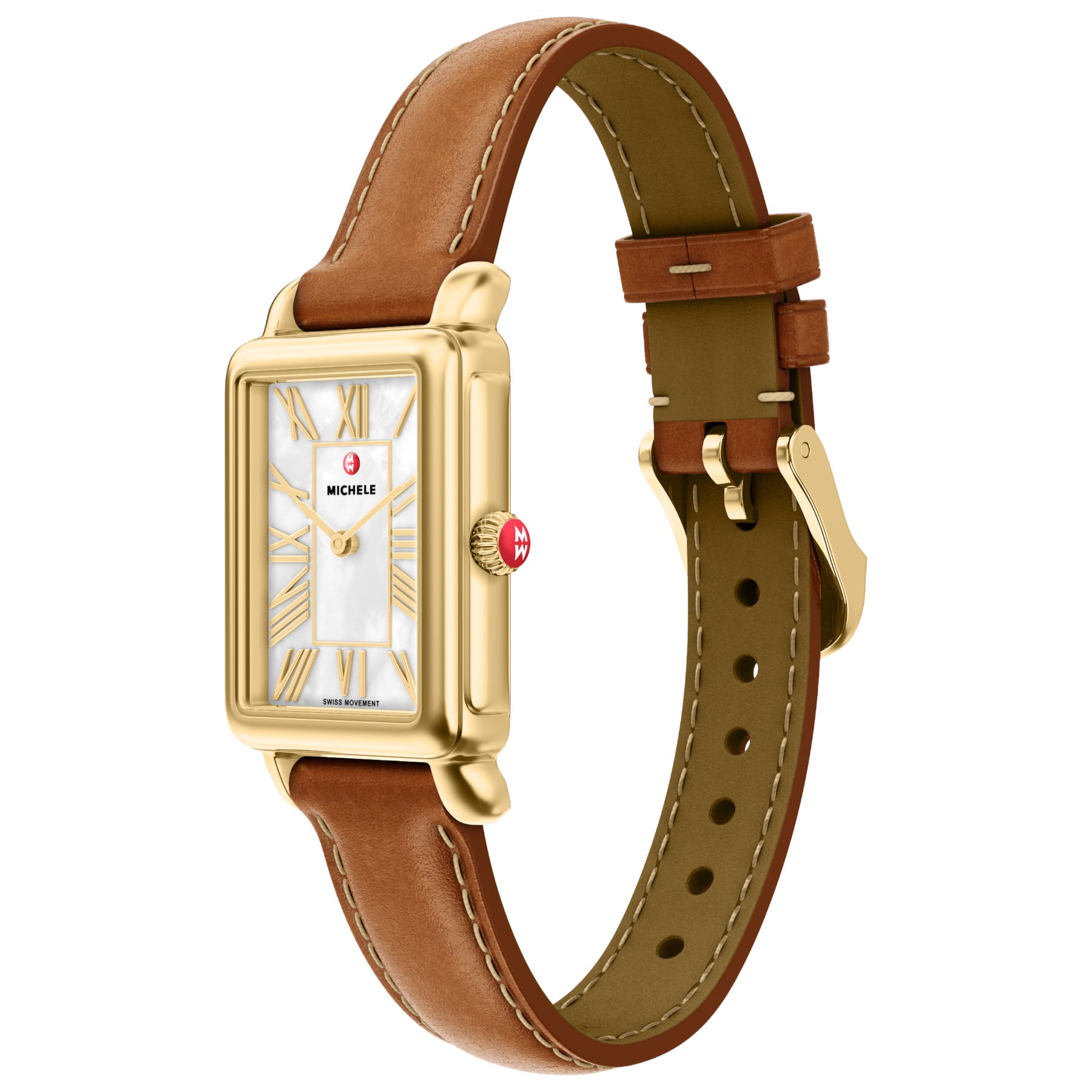 Michele Women's Deco Park 18K Gold-Plated Watch, MWW06E000150