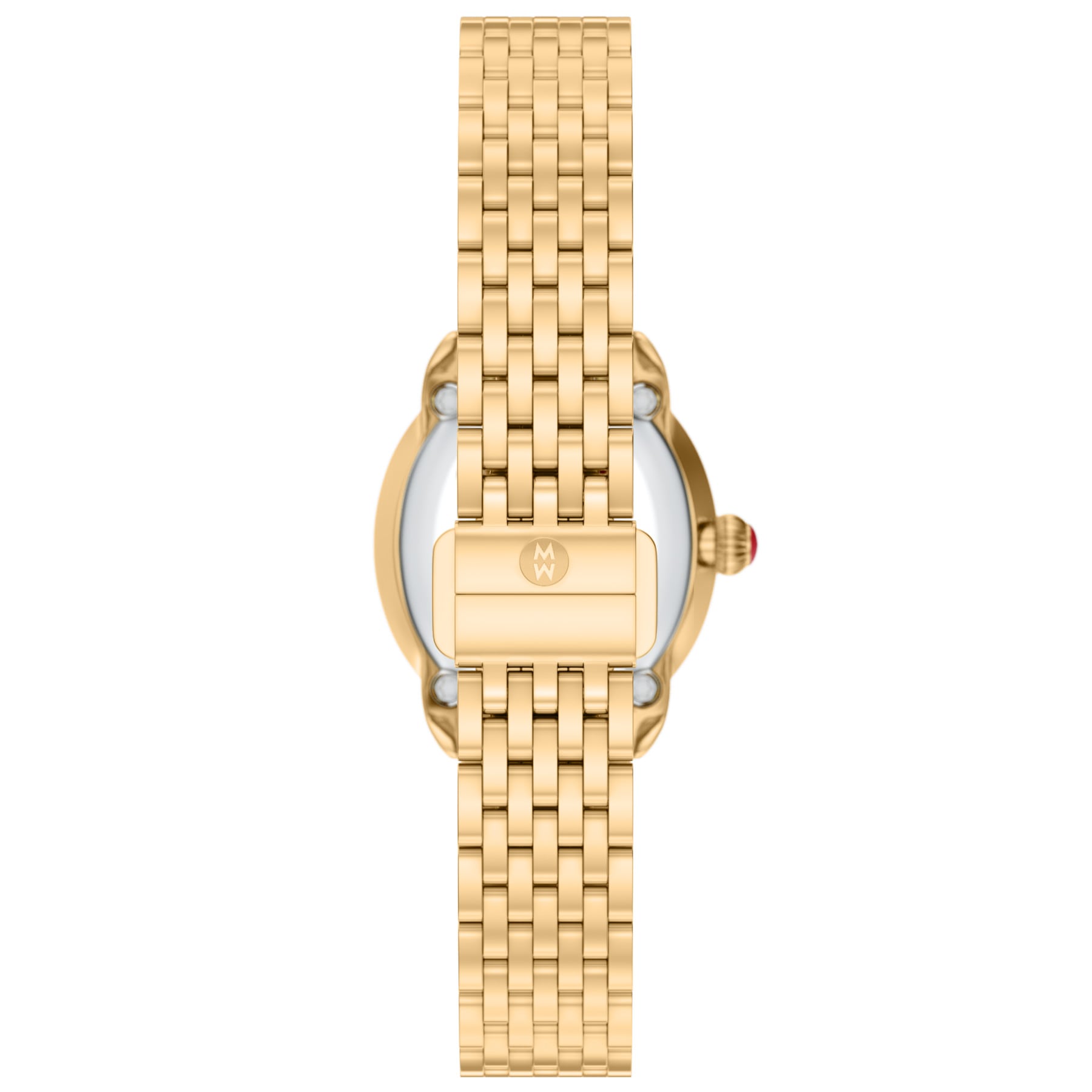 Michele Women's Limited Edition Serein Oval Diamond Pave 18K Gold-Plated Stainless Steel Watch, MWW21H000004