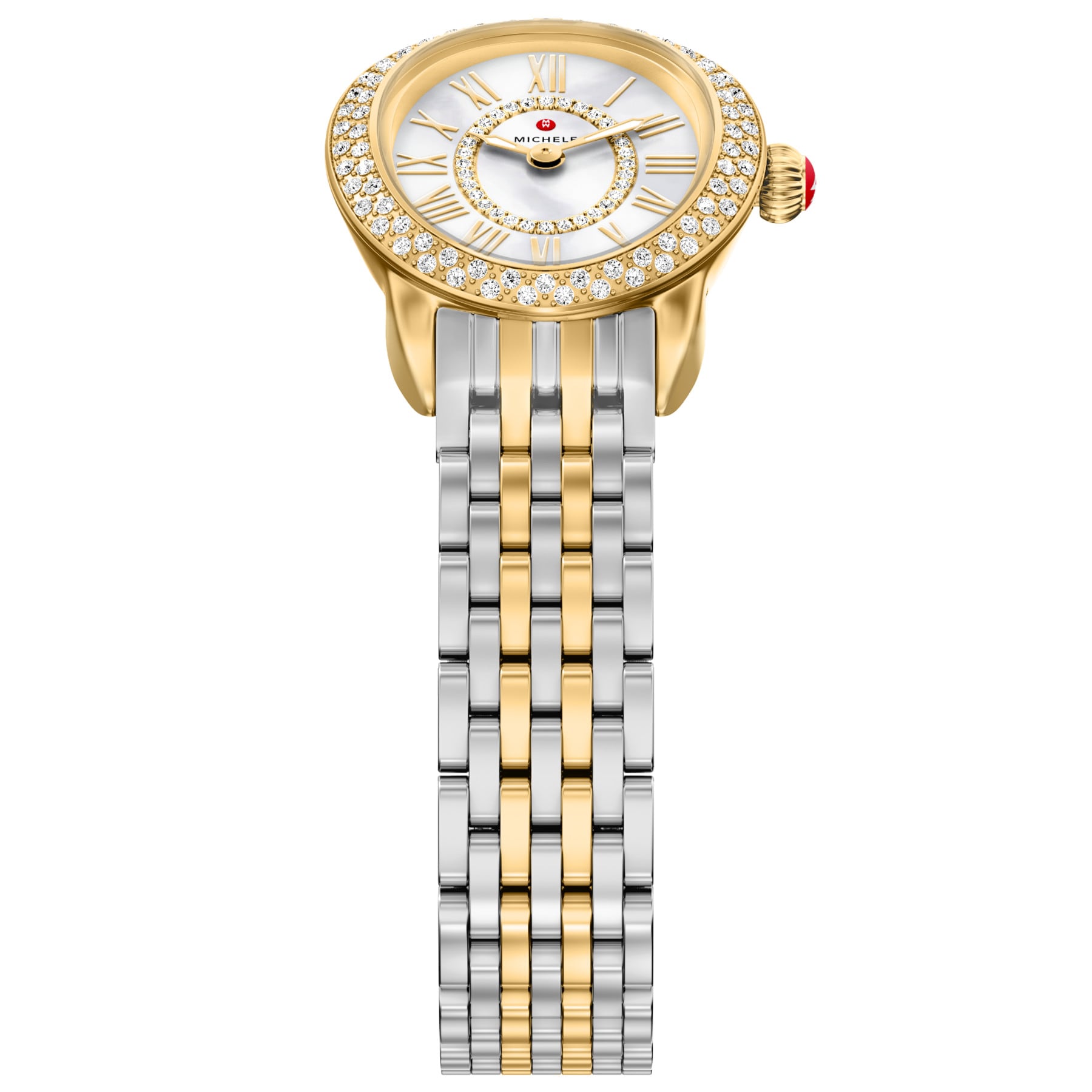 Michele Women's Serein Oval Diamond Two-Tone 18K Gold-Plated Watch, MWW21H000002