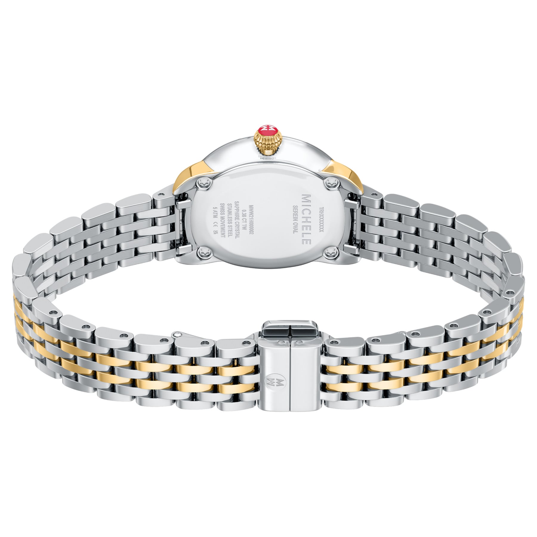 Michele Women's Serein Oval Diamond Two-Tone 18K Gold-Plated Watch, MWW21H000002