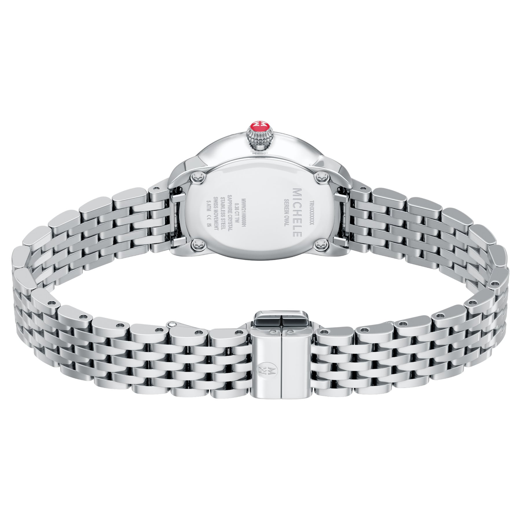 Michele Women's Serein Oval Diamond Stainless Steel Watch, Mww21H000001