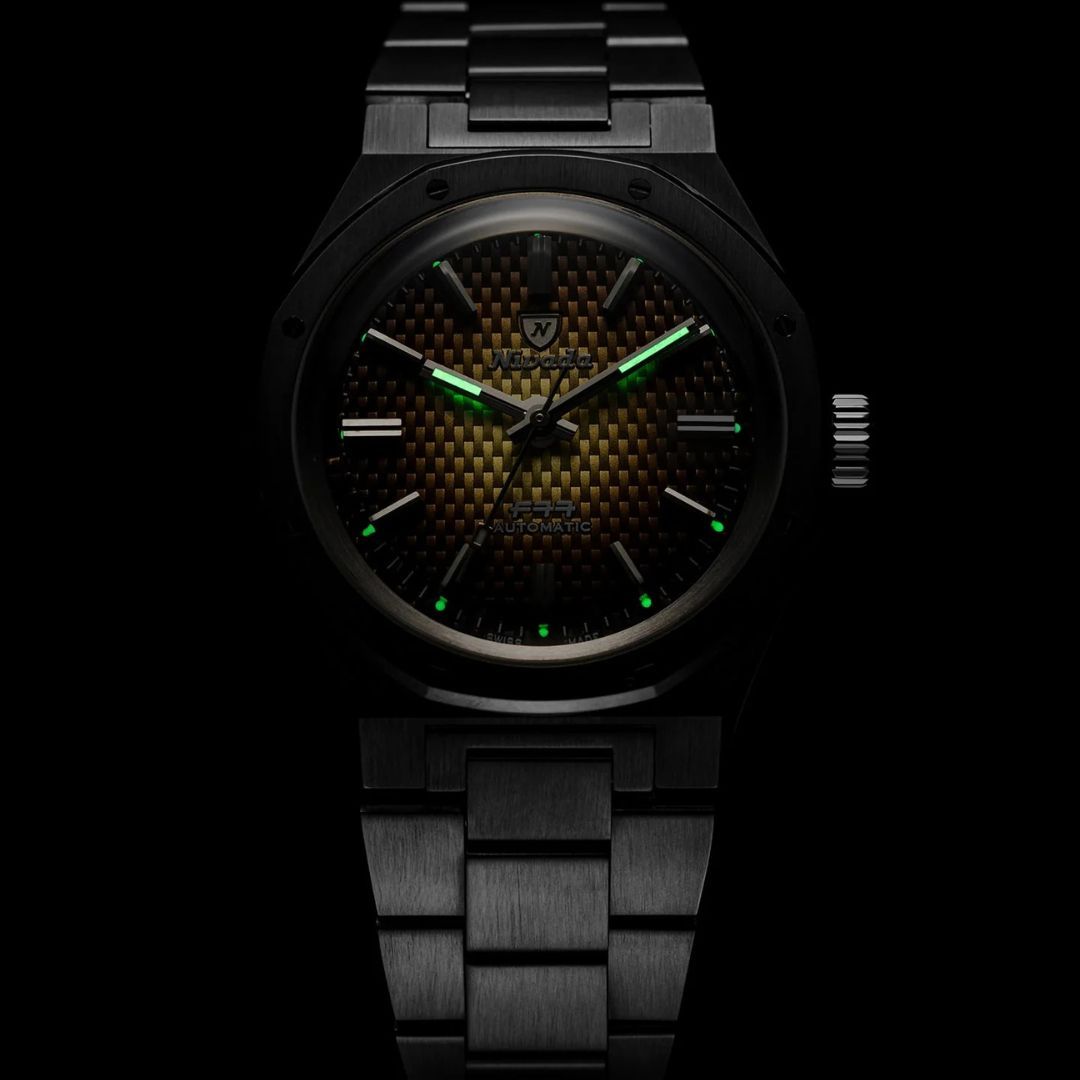 Nivada Grenchen 68002A77 F77 Smoked Dial No Date