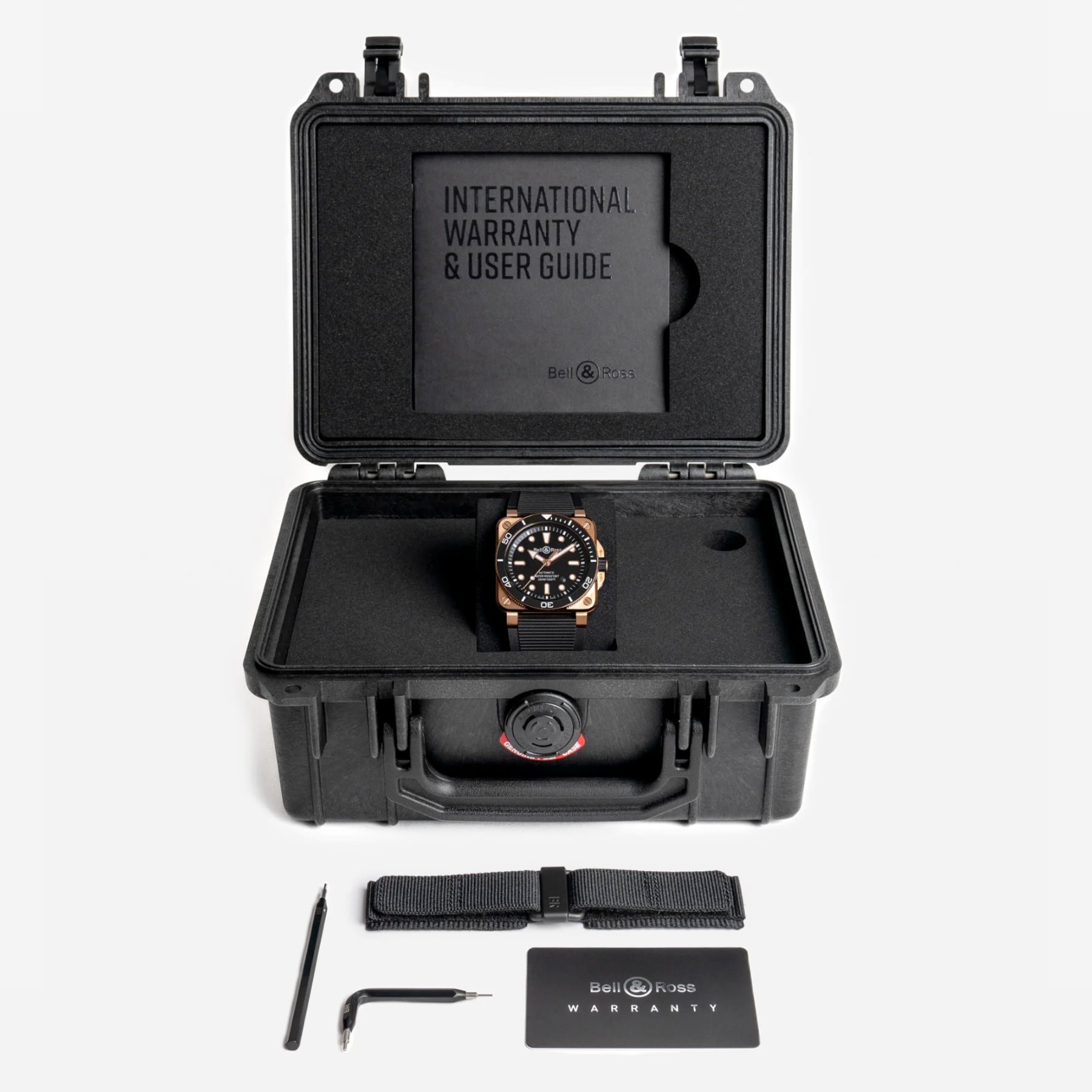 Bell & Ross BR-03 Diver Black Bronze Rubber Strap BR03A-D-BL-BR/SRB