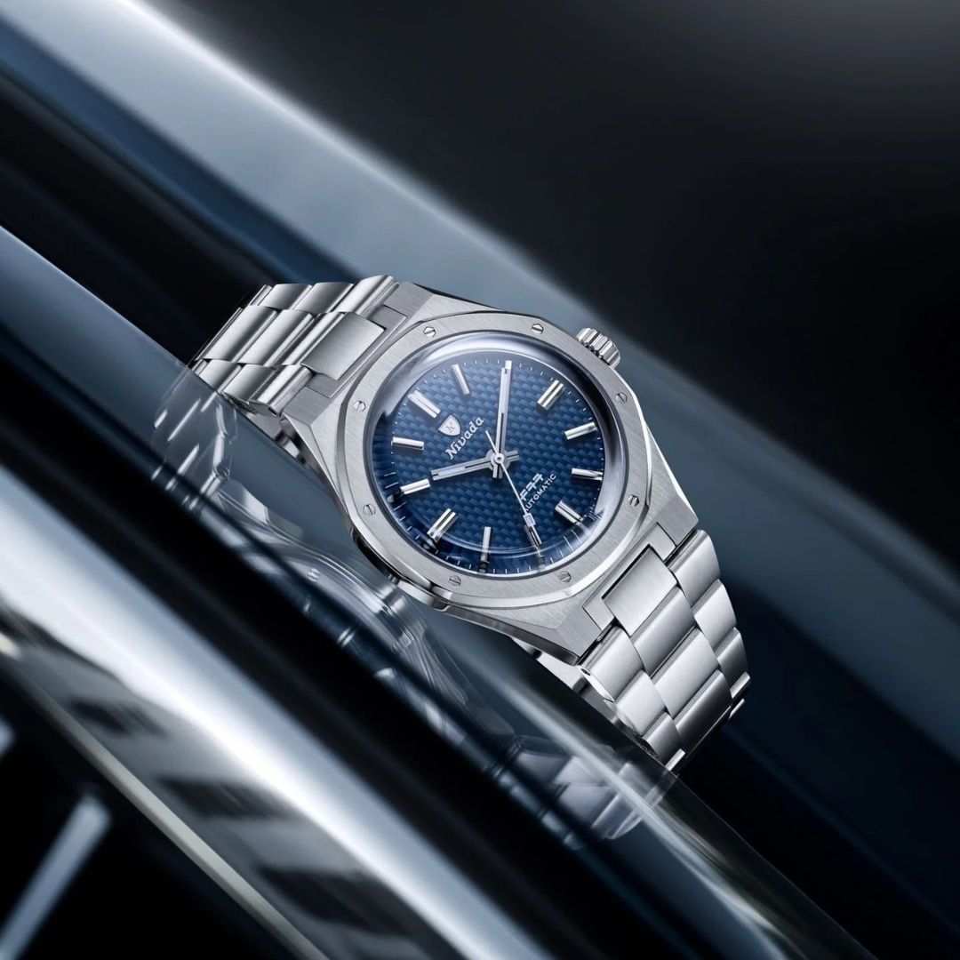 Nivada Grenchen F77 Blue No Date 68041A77B