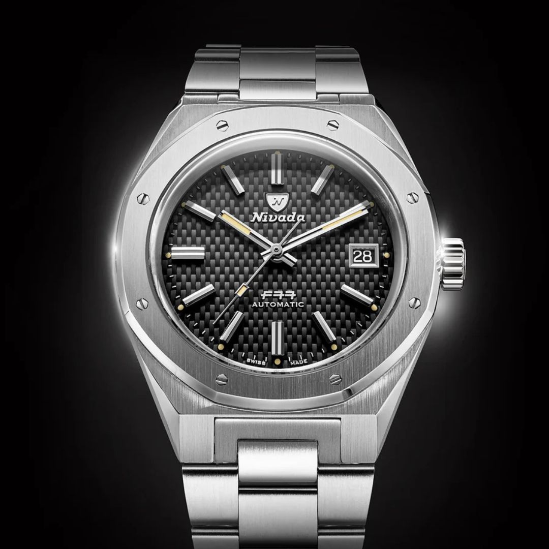 Nivada Grenchen 68041A77A F77 Black No Date