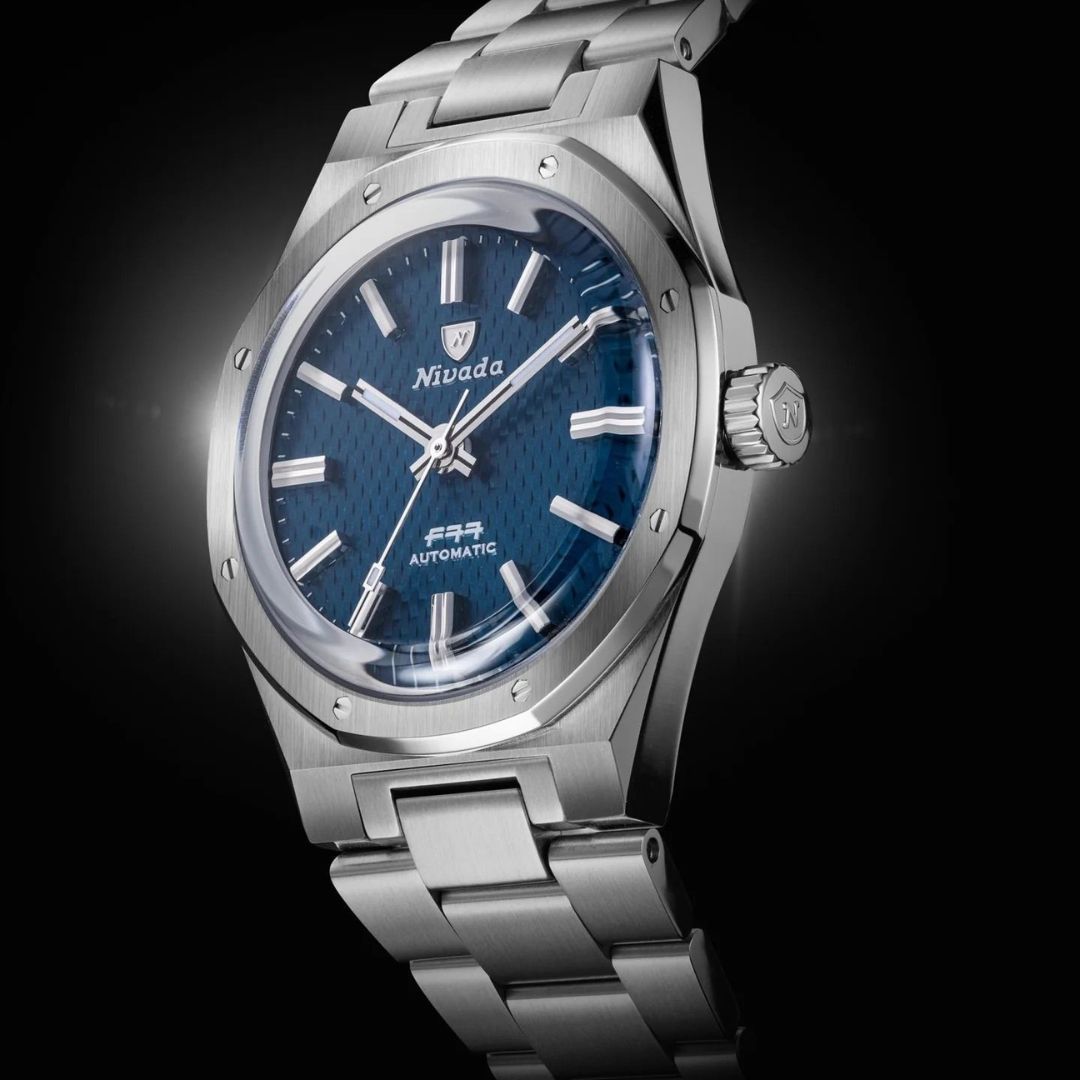 Nivada Grenchen F77 Blue No Date 68041A77B