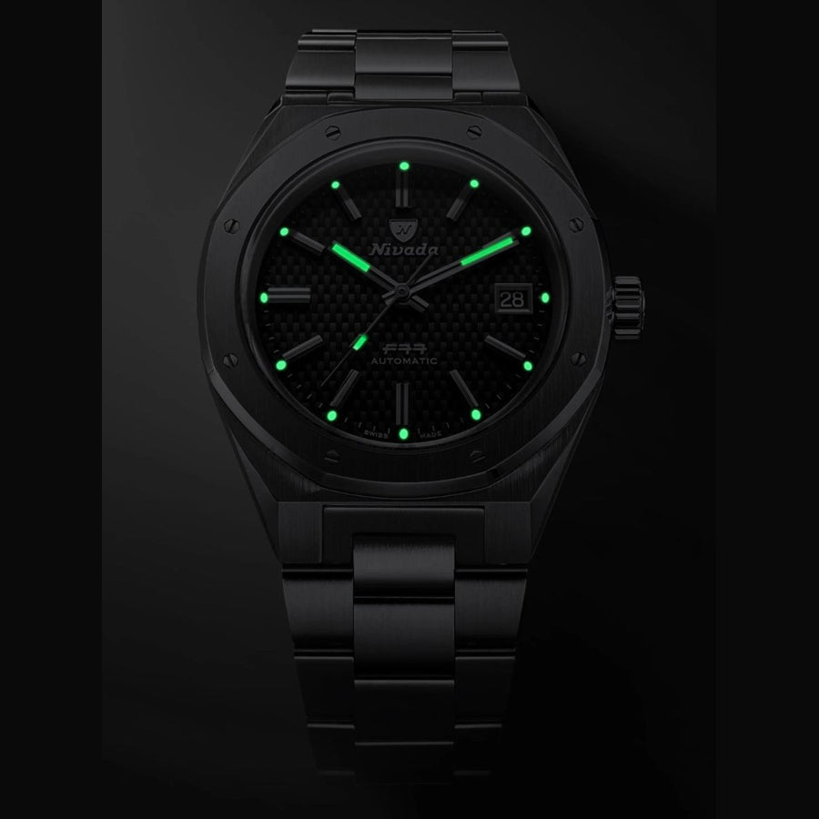WINDANDSEA×NHD NHWDS-N-MAT / BLACK Nivada Grenchen F77 Black No Date 68041A77A - Exquisite Timepieces