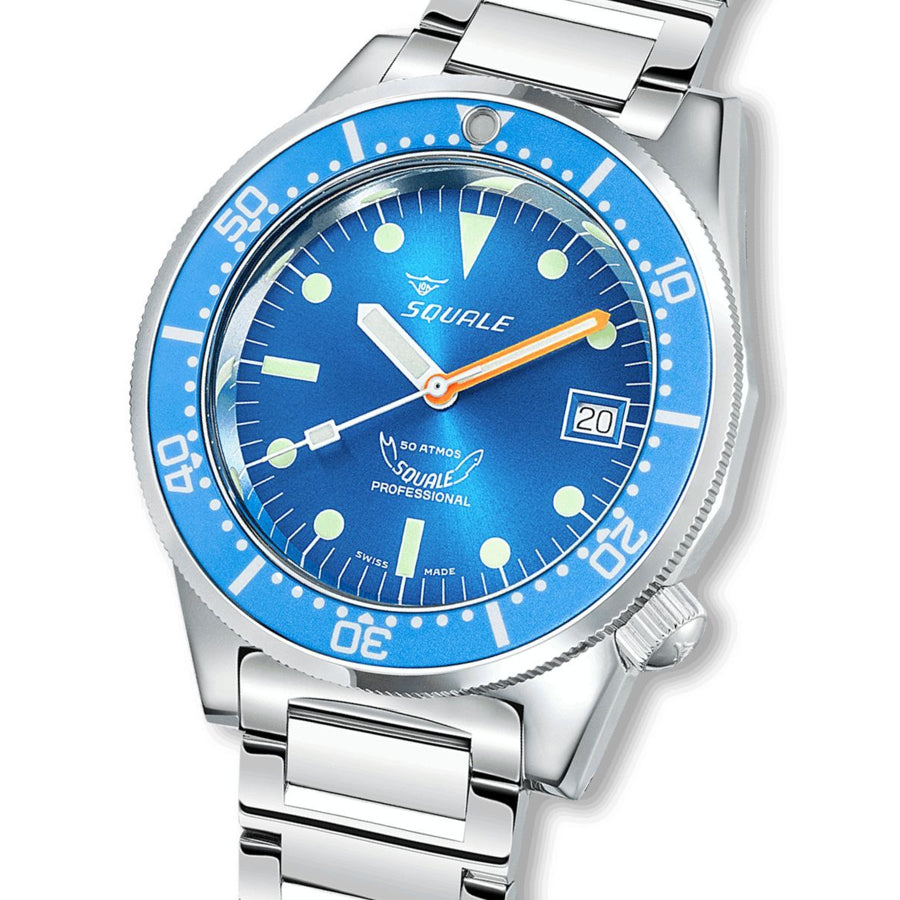 Squale 1521 Classic Steel Blue on Bracelet 1521OCN.SQ20L