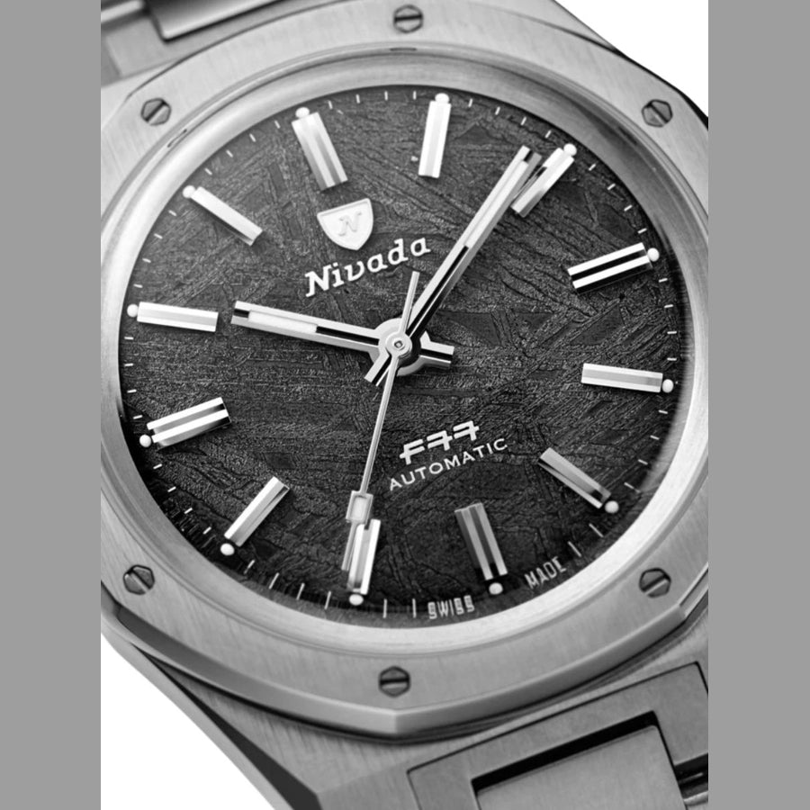 Nivada Grenchen F77 Steel Meteorite 69041A77C