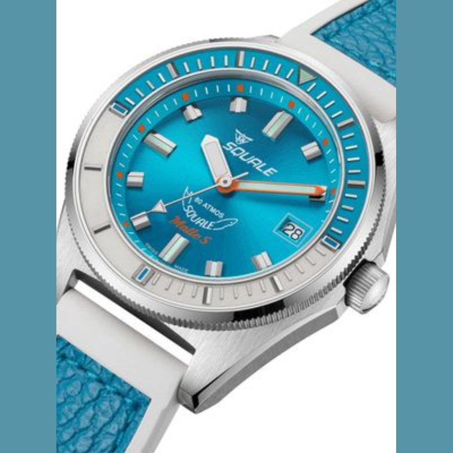 Squale Matic S MATICLBWLB.RLWLB Light Blue HydroLeather