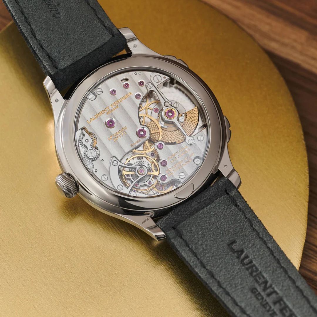 Laurent Ferrier Classic Traveller Globe Night Blue White Gold Champlevé Blue Enamel Centre