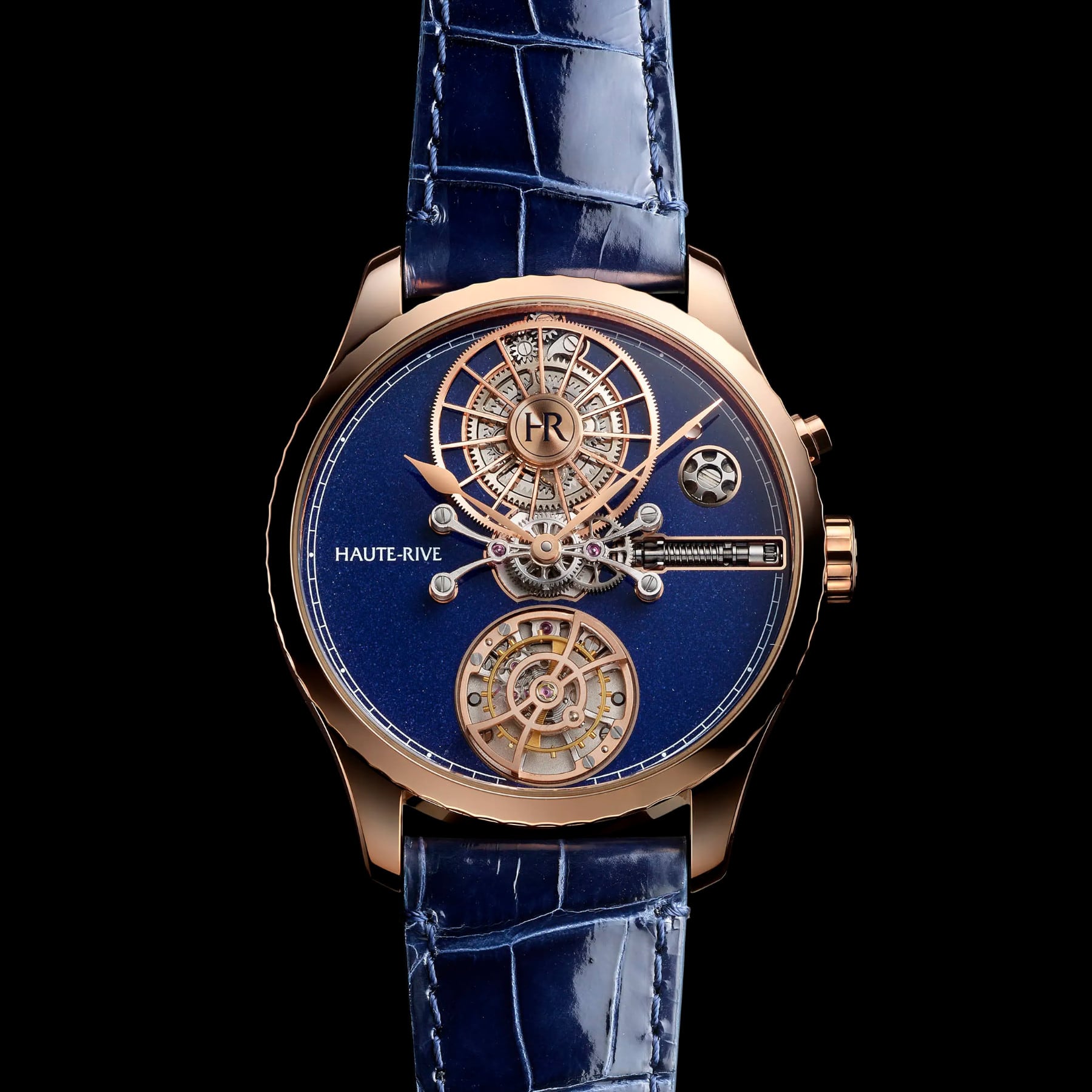 Haute Rive Honoris I Rose Gold Midnight Blue Enamel Dial