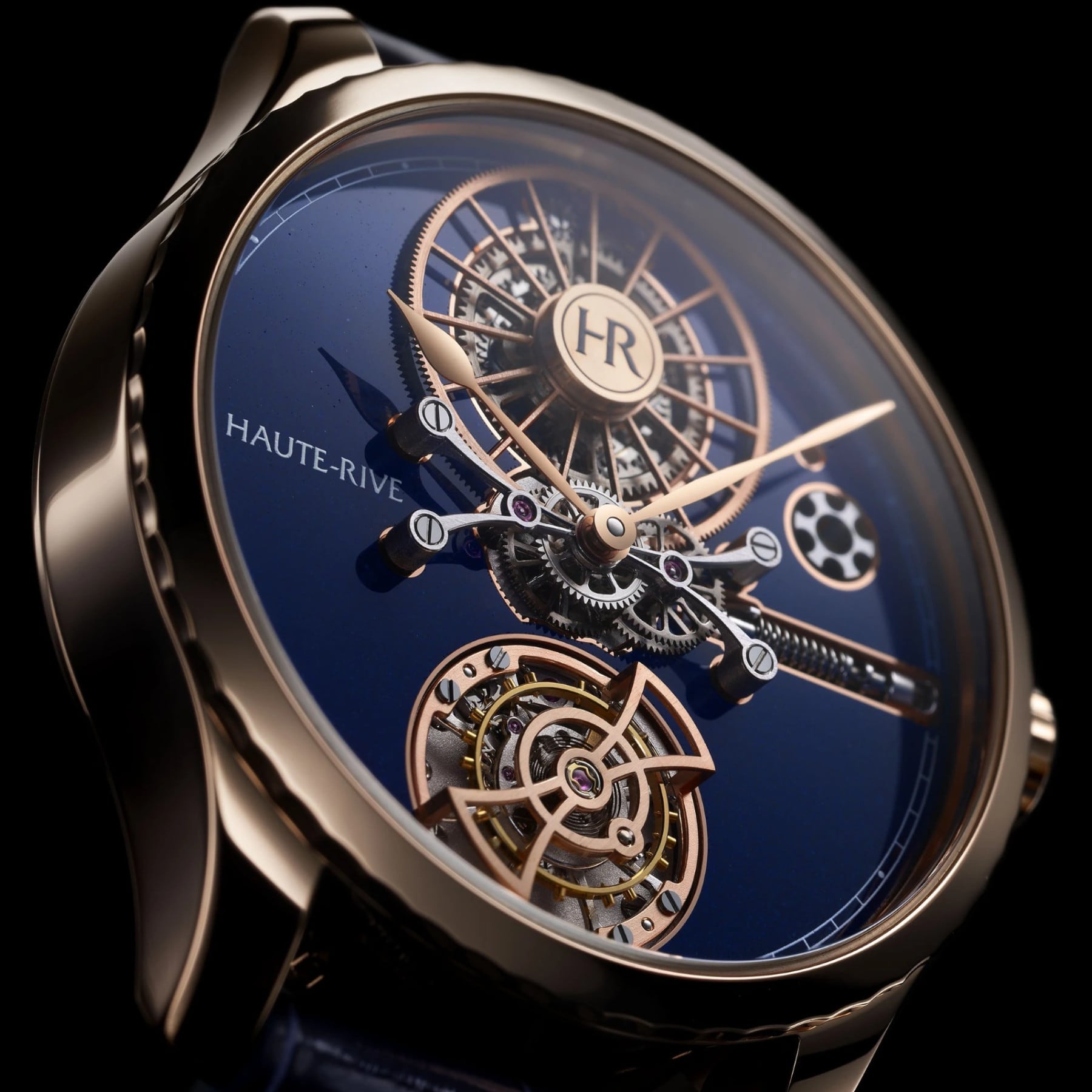 Haute Rive Honoris I Rose Gold Midnight Blue Enamel Dial
