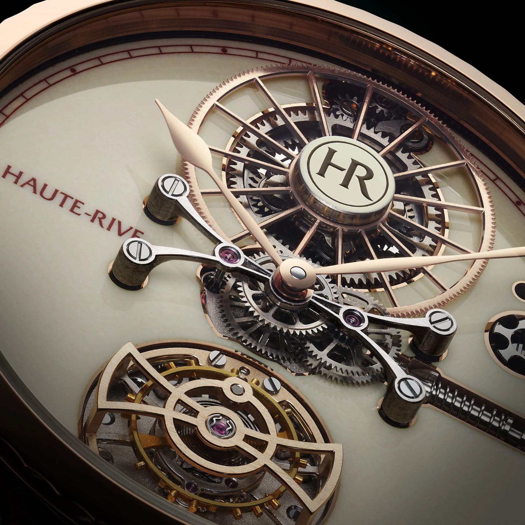 Haute Rive Honoris I Rose Gold Eggshell Enamel Dial