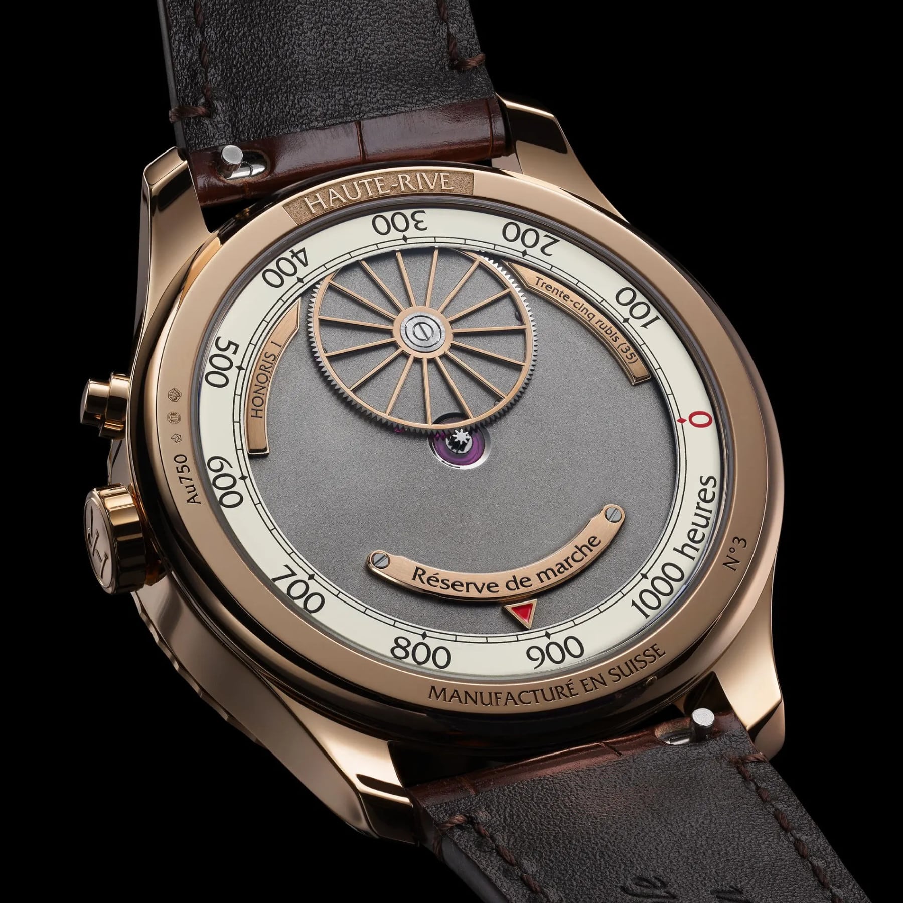 Haute Rive Honoris I Rose Gold Eggshell Enamel Dial