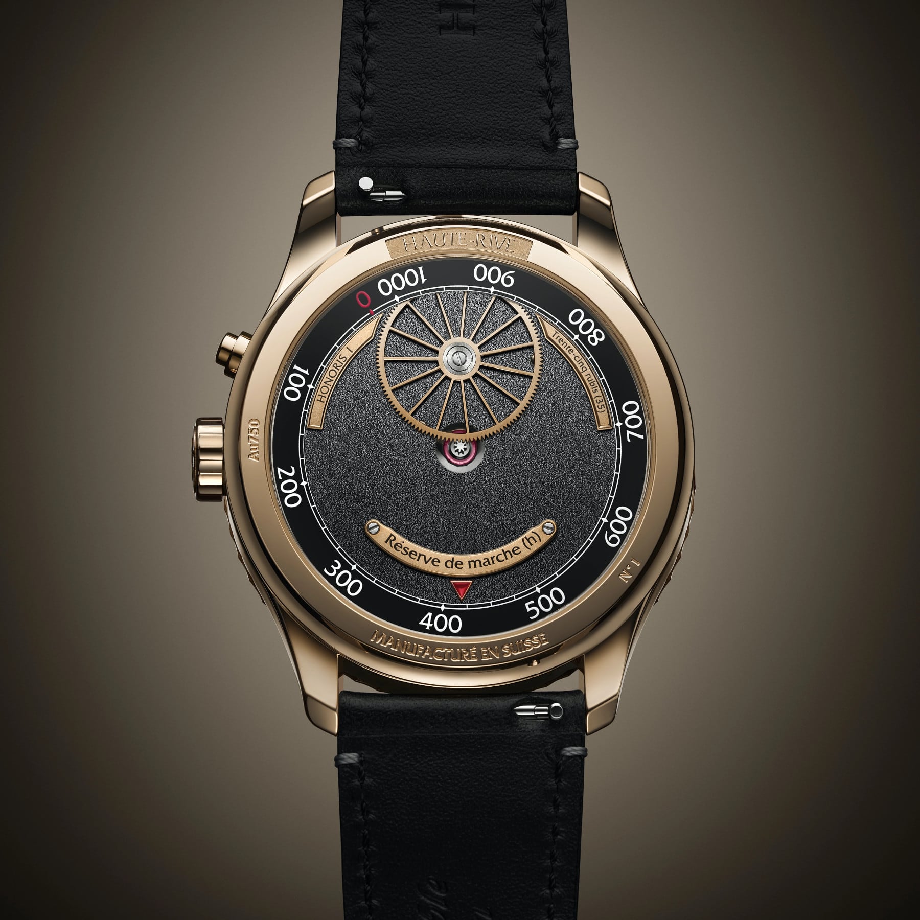 Haute Rive Honoris I Rose Gold Black Enamel Dial