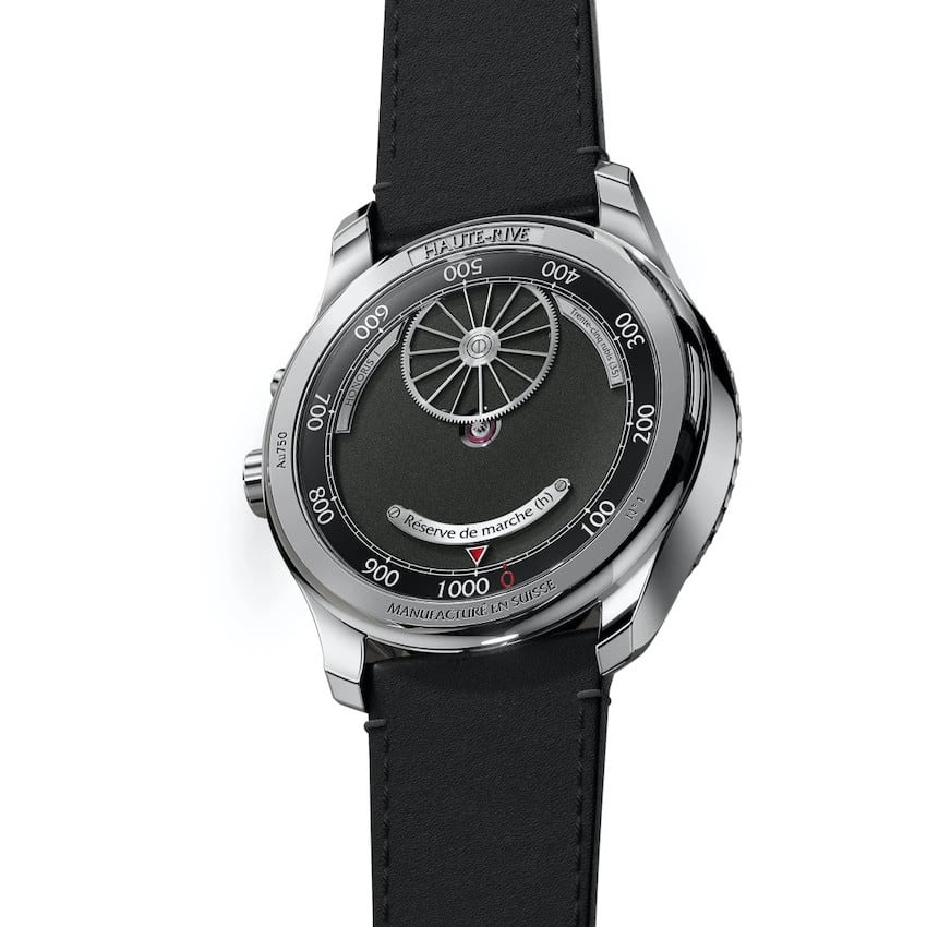 Haute Rive Honoris I White Gold Black Enamel Dial Fluted Bezel