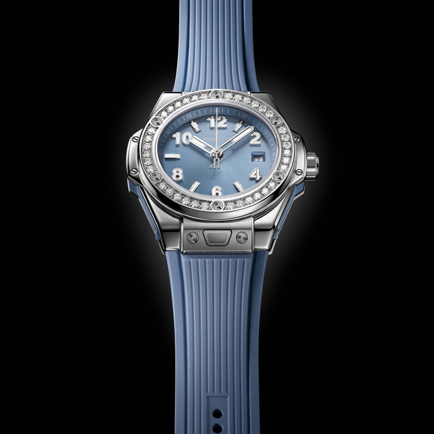 Hublot Big Bang One Click Steel Coal Blue Diamonds 33mm 485.SX.717B.RX.1204