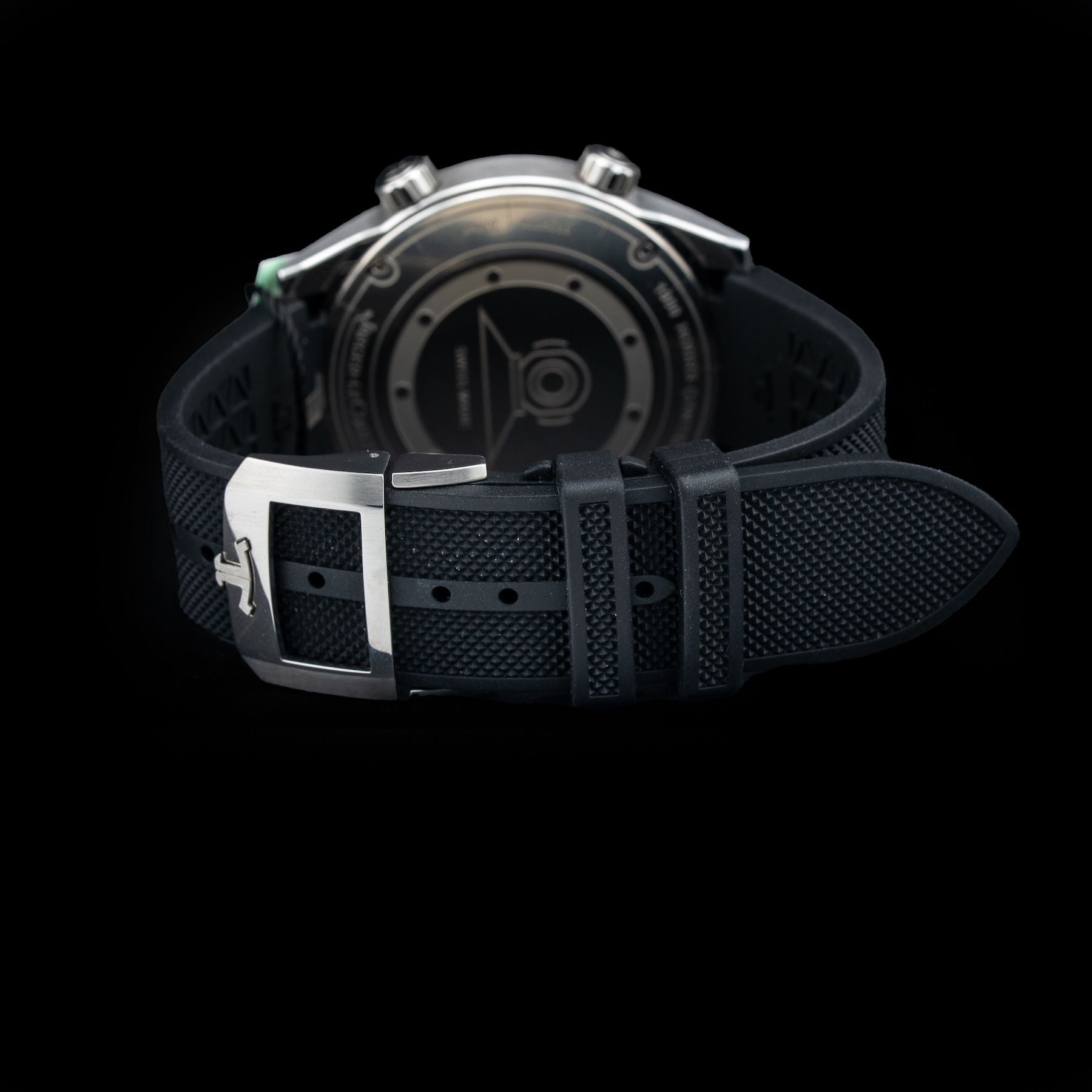 Jaeger LeCoultre Polaris Date Automatic Black Dial Men's Rubber Watch Q9068670
