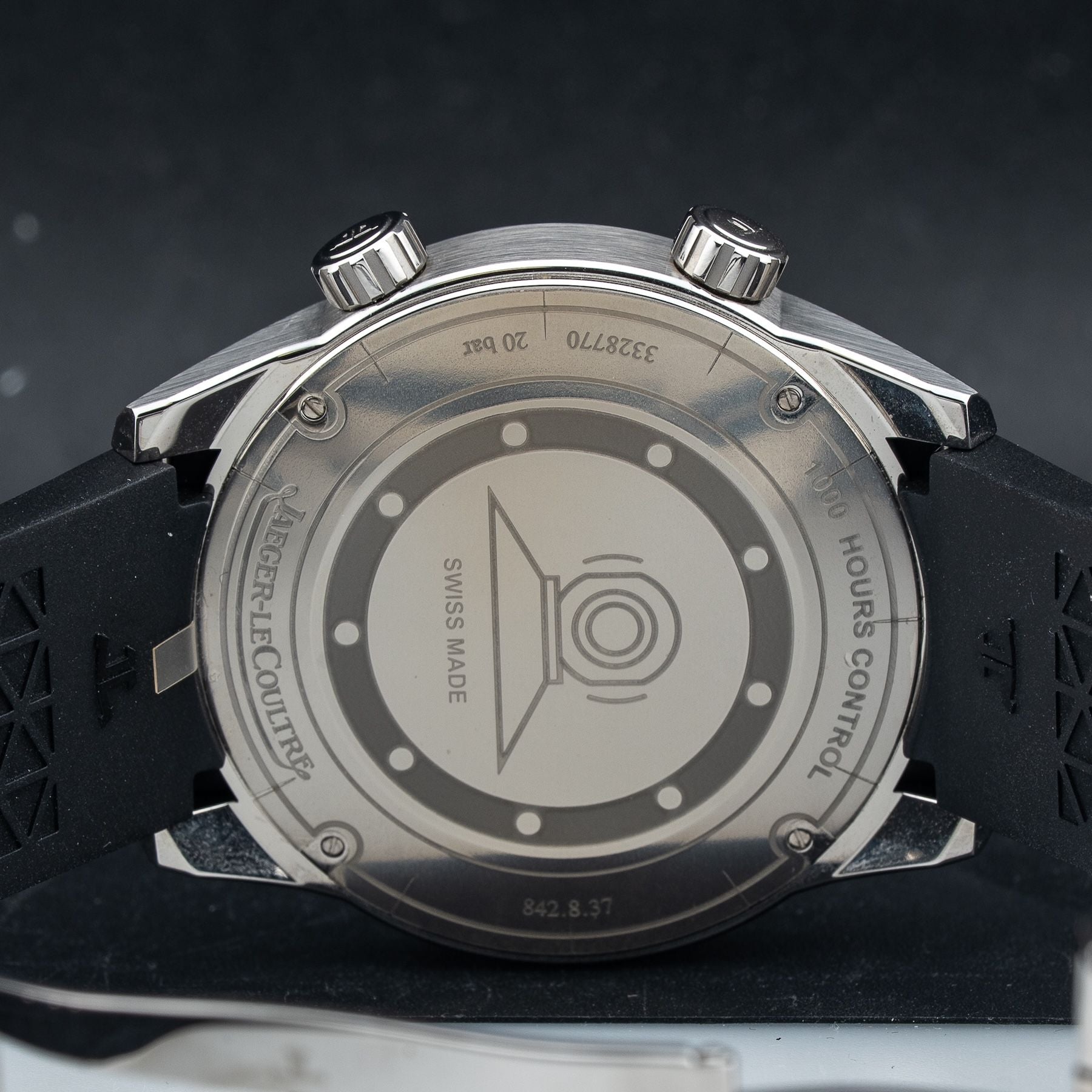 Jaeger LeCoultre Polaris Date Automatic Black Dial Men's Rubber Watch Q9068670