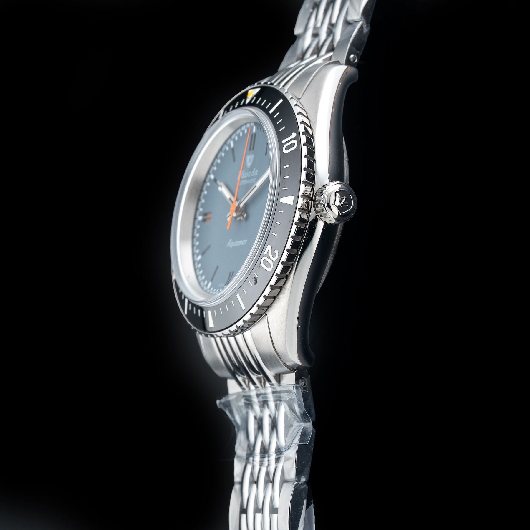 Nivada Grenchen 32077A04 Aquamar Grey On Beads of Rice Bracelet