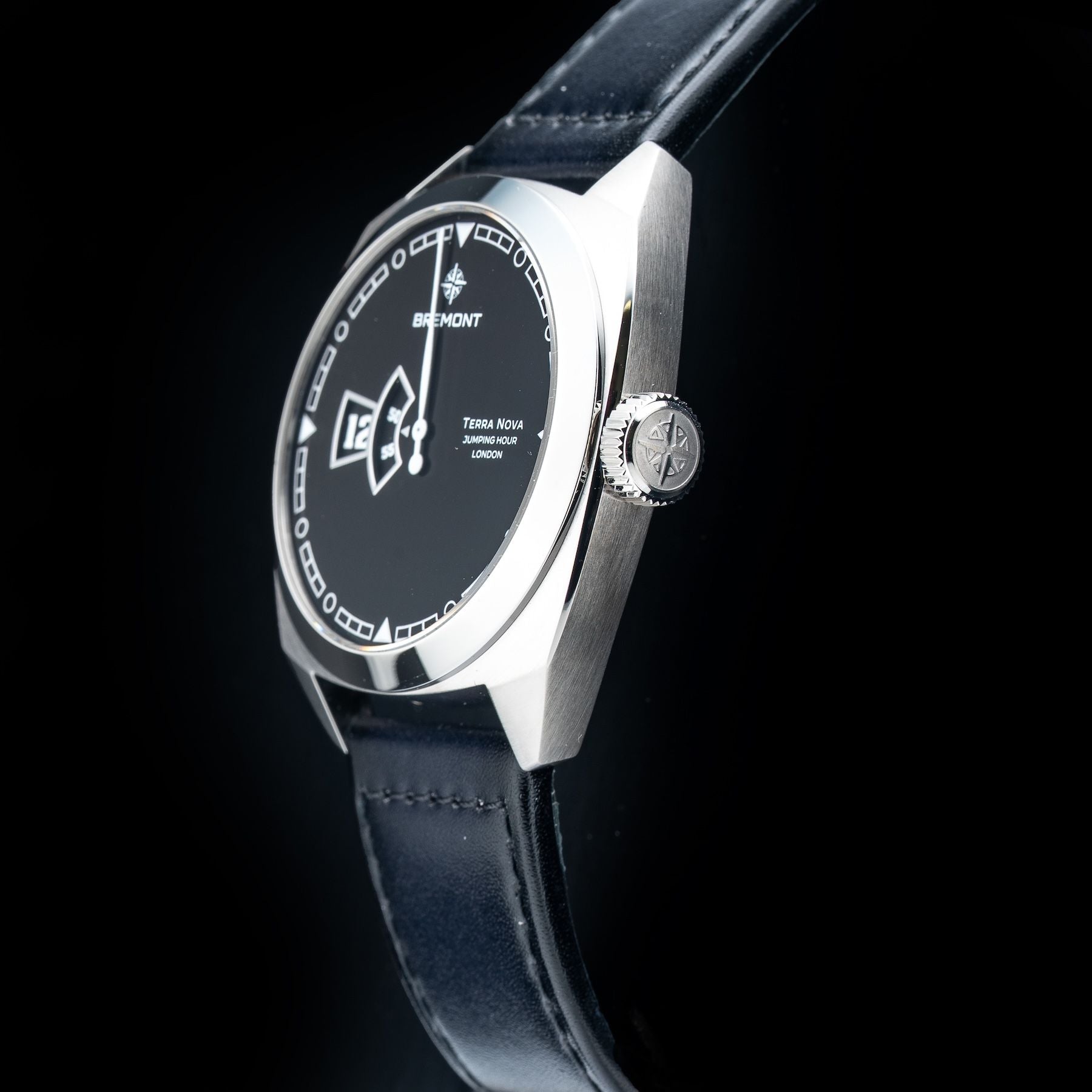 Bremont Terra Nova Jumping Hour On Strap TN40-JH-SS-BK-L-S
