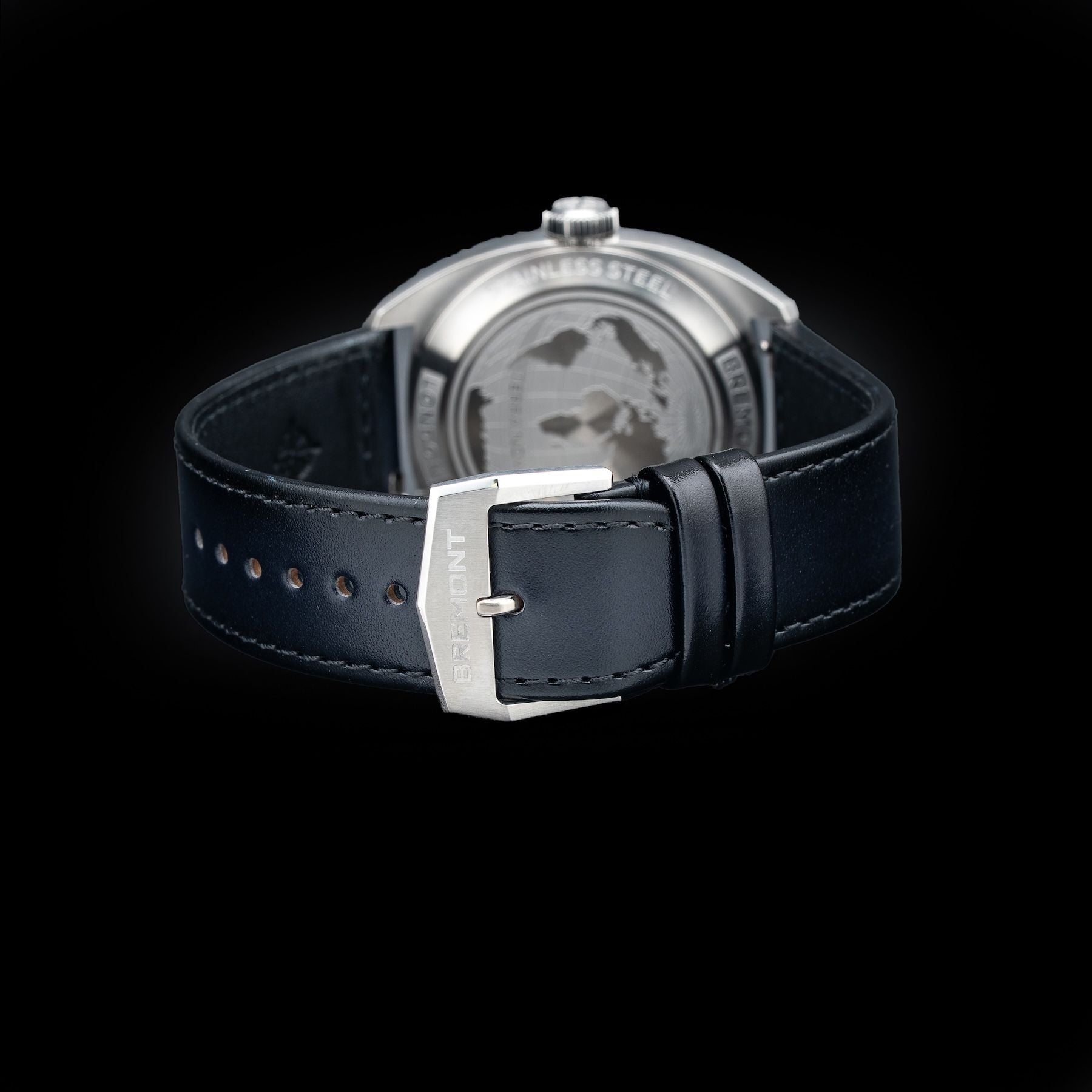 Bremont Terra Nova Jumping Hour On Strap TN40-JH-SS-BK-L-S