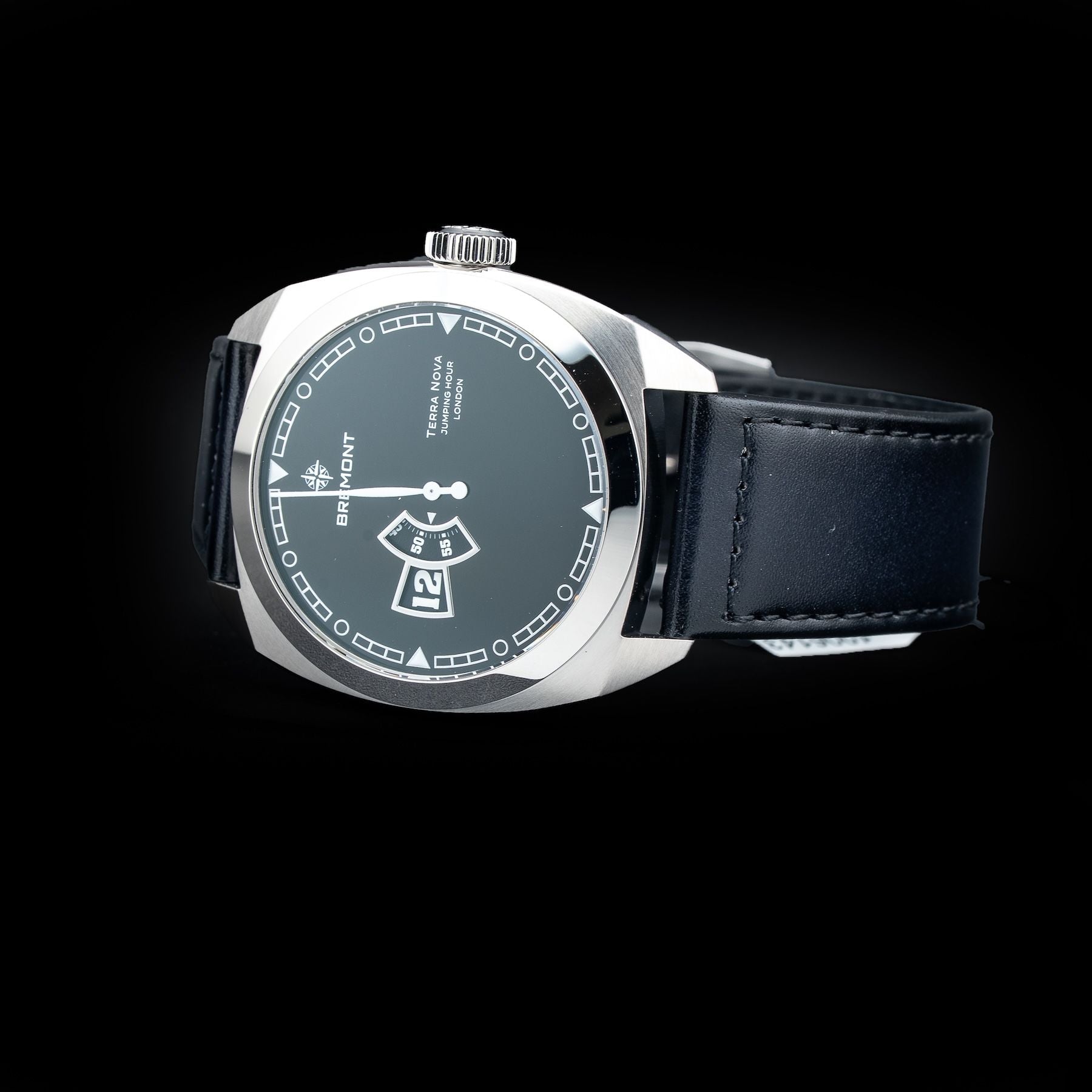 Bremont Terra Nova Jumping Hour On Strap TN40-JH-SS-BK-L-S