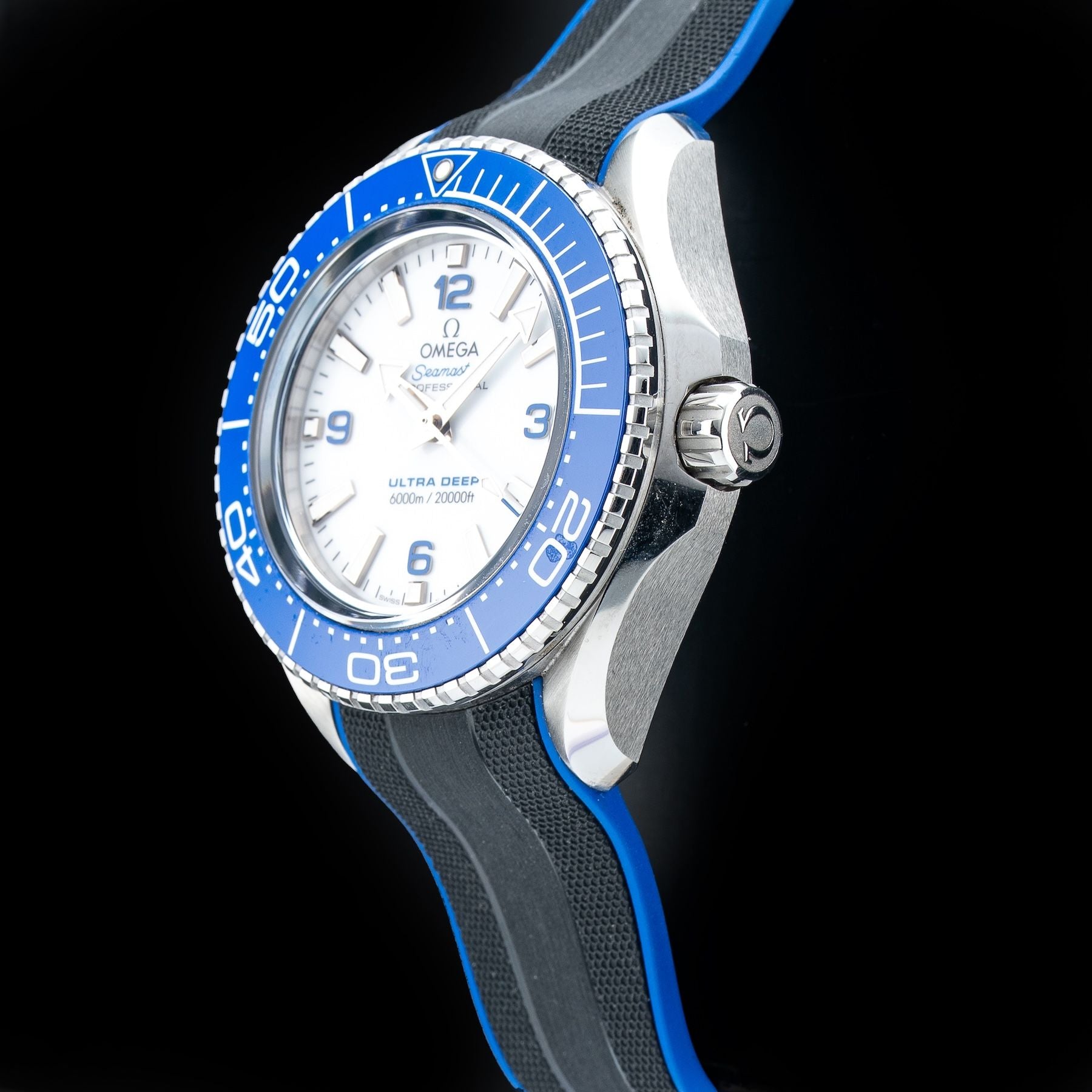 Omega Seamaster Planet Ocean 6000M Ultra Deep White Dial 45.5mm on Strap 215.32.46.21.04.001