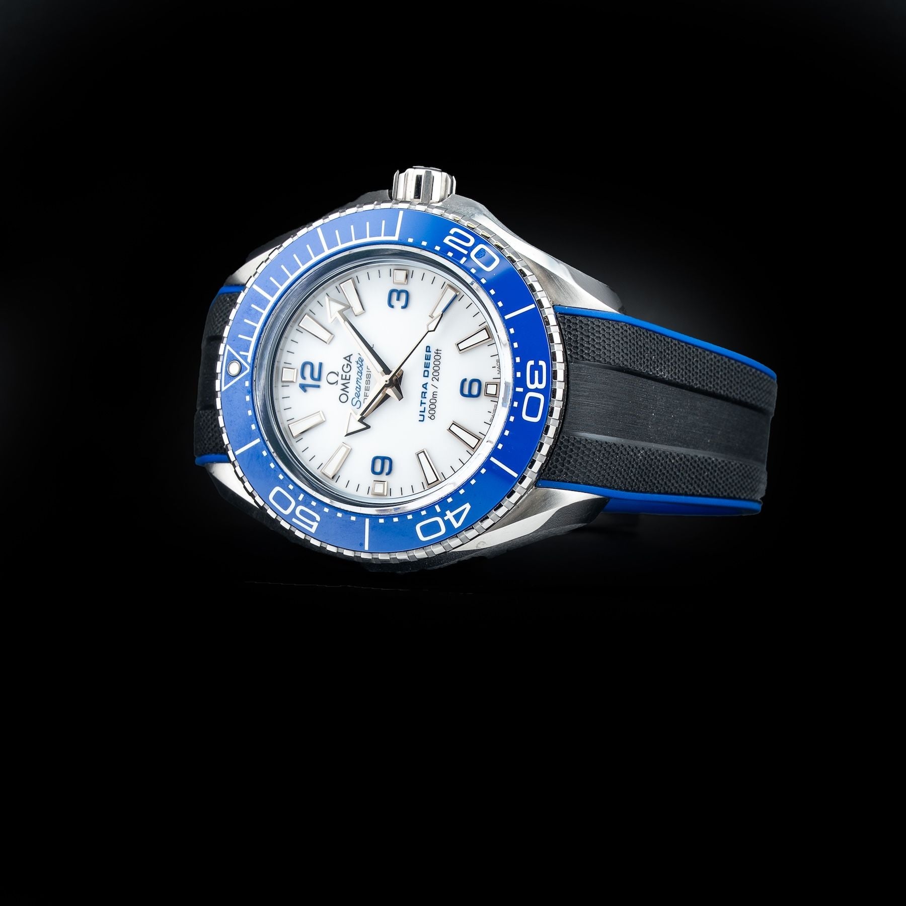 Omega Seamaster Planet Ocean 6000M Ultra Deep White Dial 45.5mm on Strap 215.32.46.21.04.001