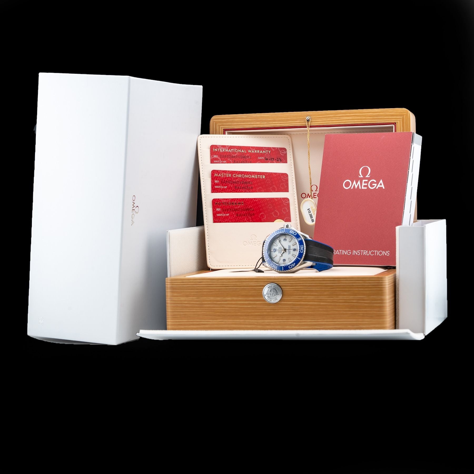 Omega Seamaster Planet Ocean 6000M Ultra Deep White Dial 45.5mm on Strap 215.32.46.21.04.001