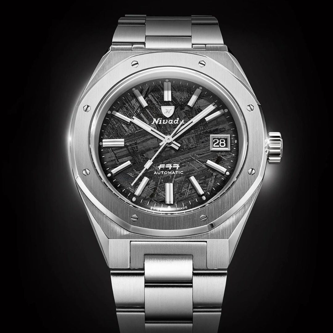 Nivada Grenchen F77 Steel Meteorite 69041A77C