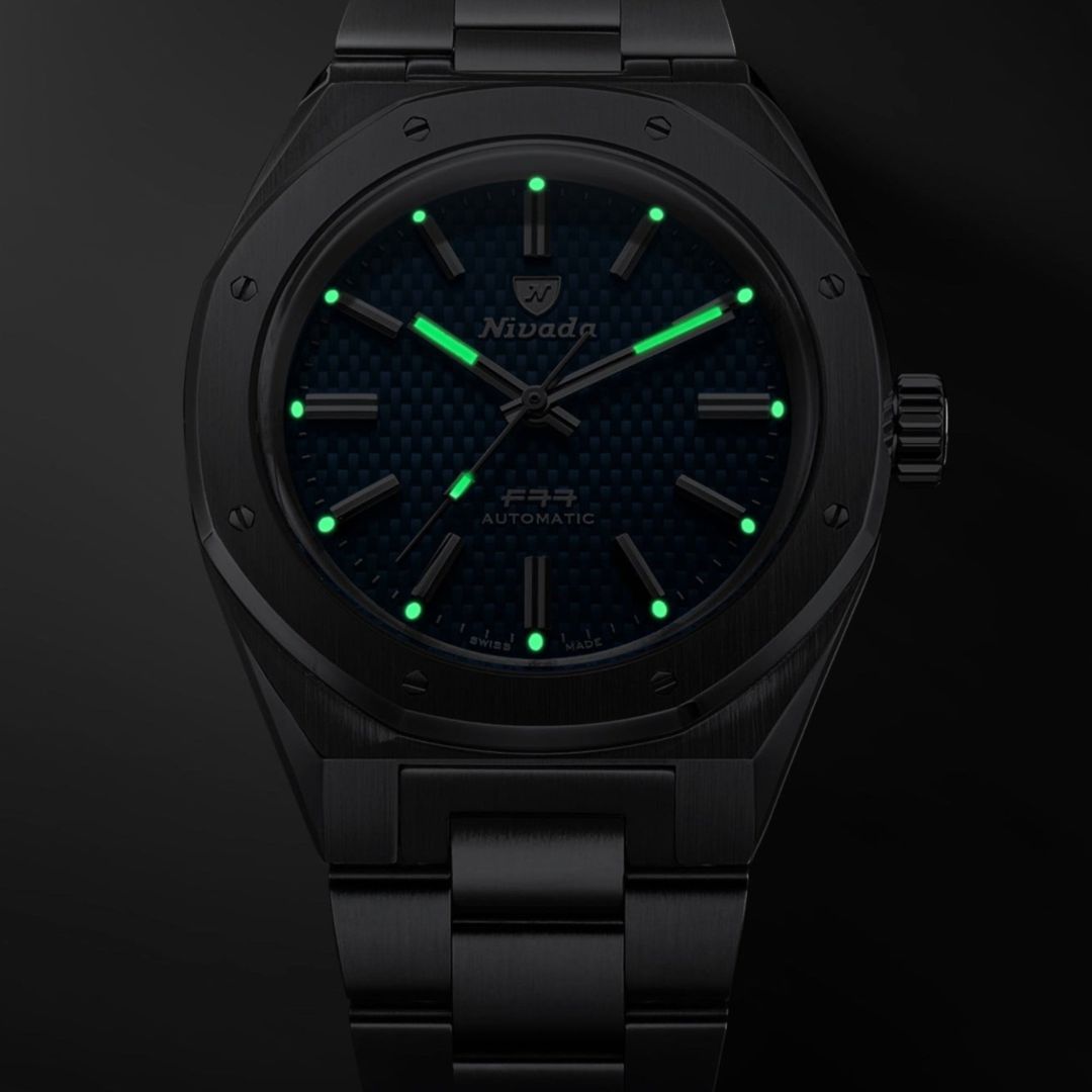 Nivada Grenchen 68000Q77 F77 Chrono Mecaquartz Blue 38mm