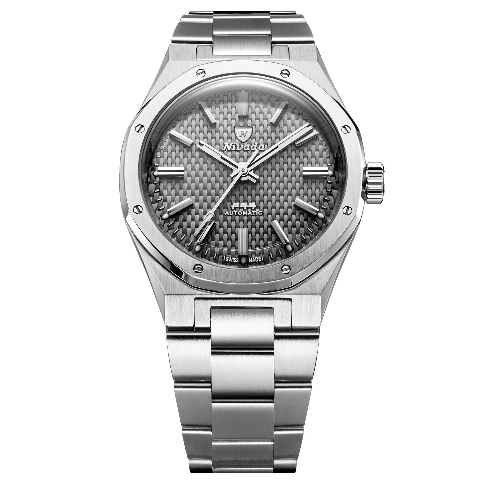 Nivada Grenchen F77 Grey Mk2 38mm No Date 68044A77