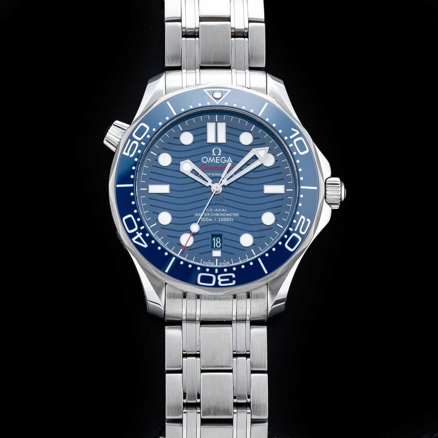 Omega 210.30.42.20.03.001 Seamaster Diver 300M Co-Axial Master Chronometer On Bracelet