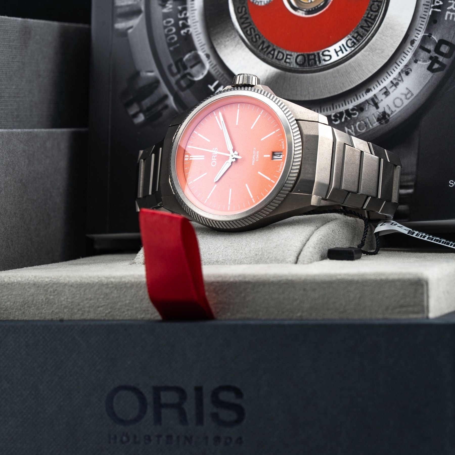 Oris 01 400 7778 7158-07 7 20 01TLC Big Crown Propilot X Calibre 400 Salmon Dial
