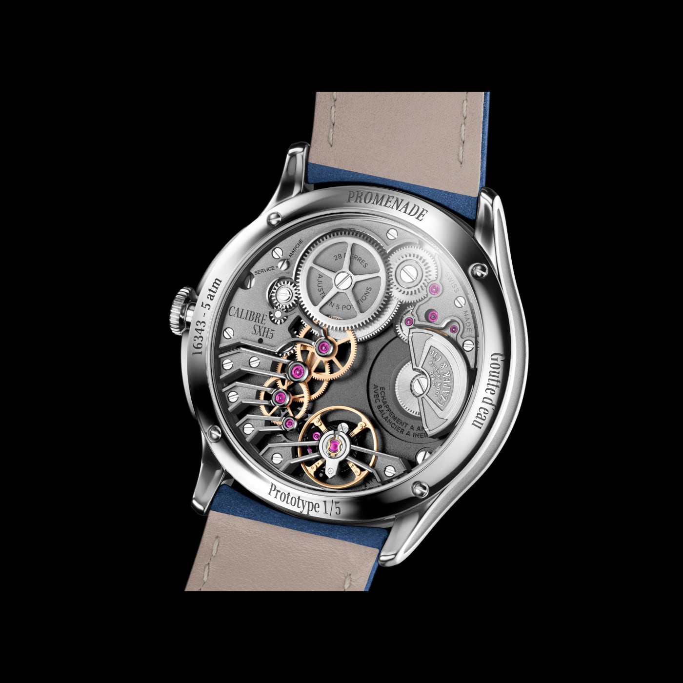 Czapek Promenade Midnight Pearl On Bracelet