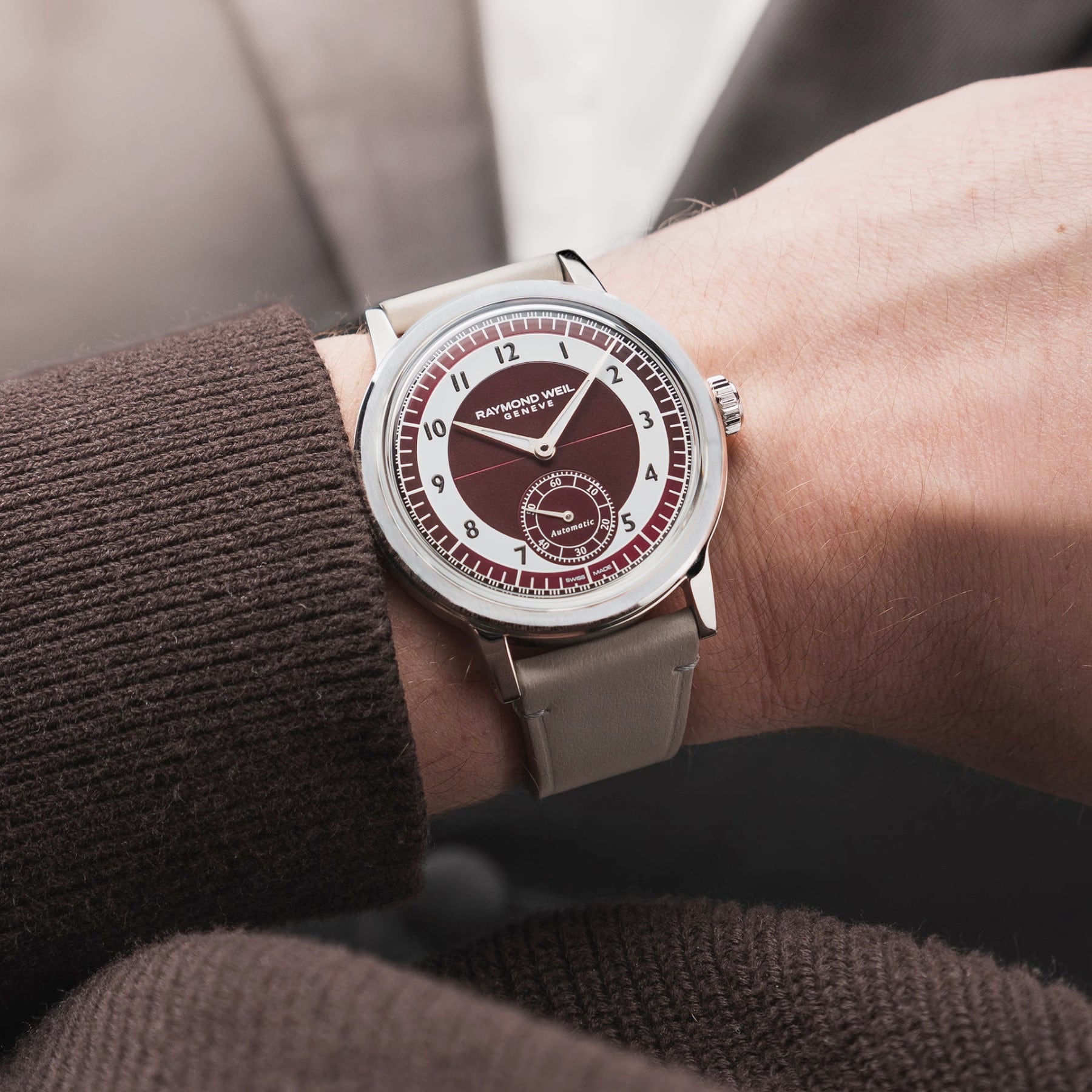 Raymond Weil Millesime Small Seconds Tuxedo Burgundy 2930-STC-05450