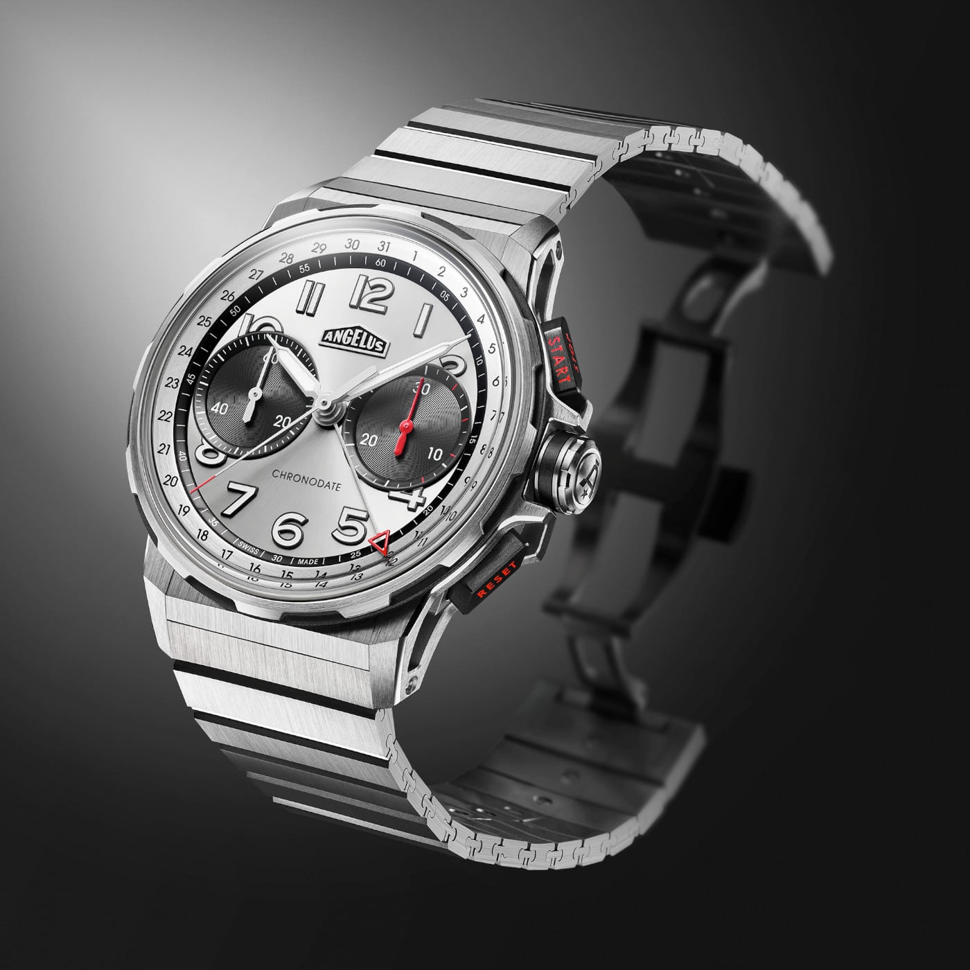 Angelus Chronodate Titanium Magnetic Silver 0CDZF.A02A.M009T